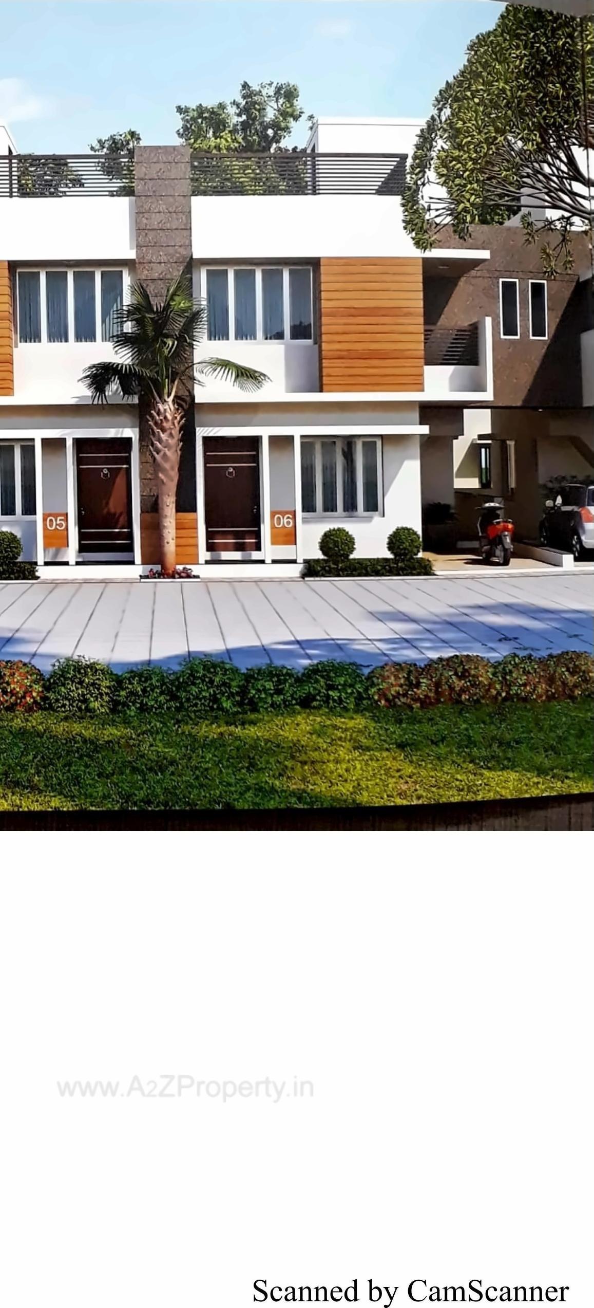3D Elevation of real estate project Tulsi Bungalows located at Vavol, Gandhinagar, Gujarat