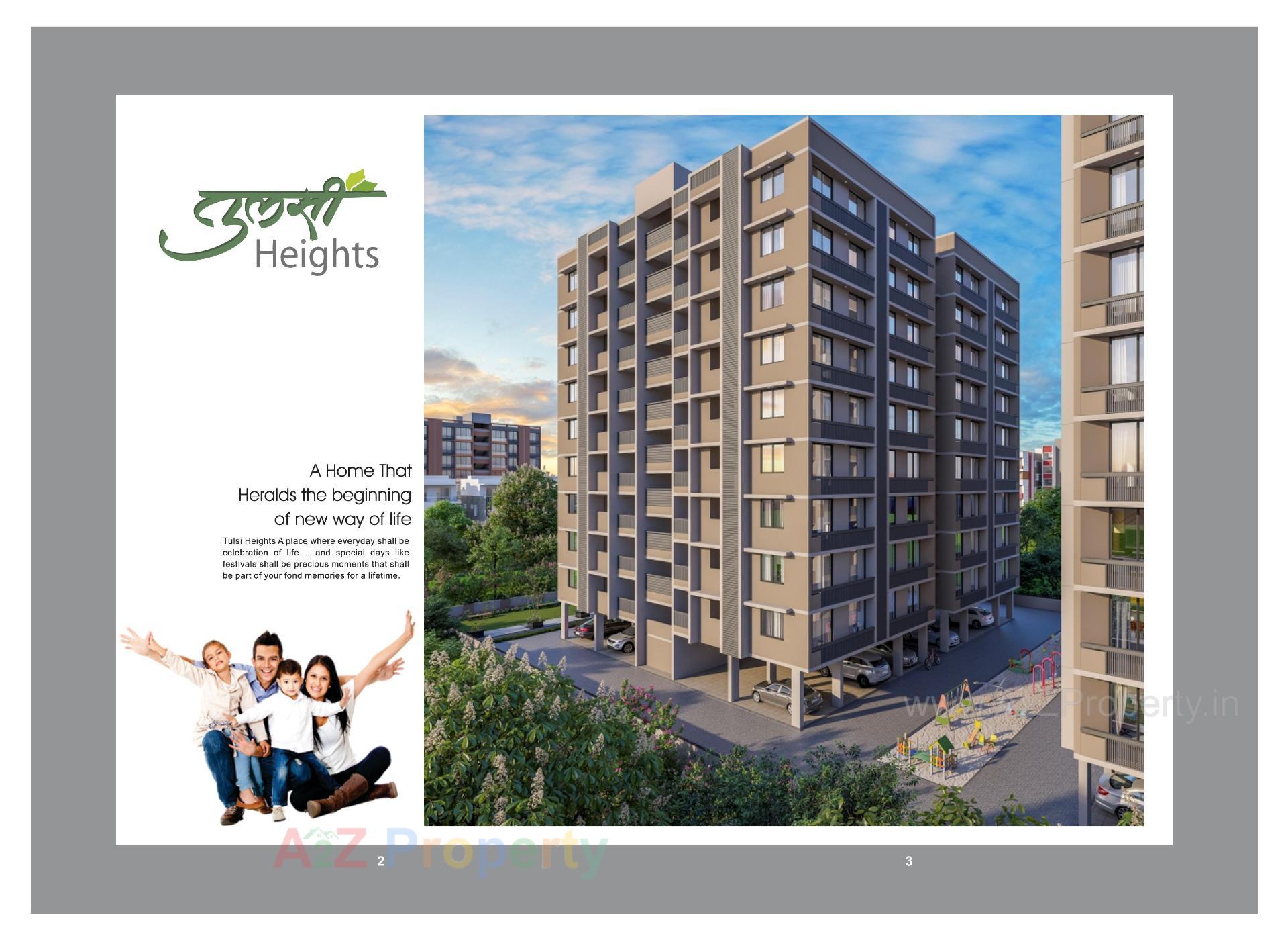 3D Elevation of real estate project Tulsi Heights located at Kudasan, Gandhinagar, Gujarat