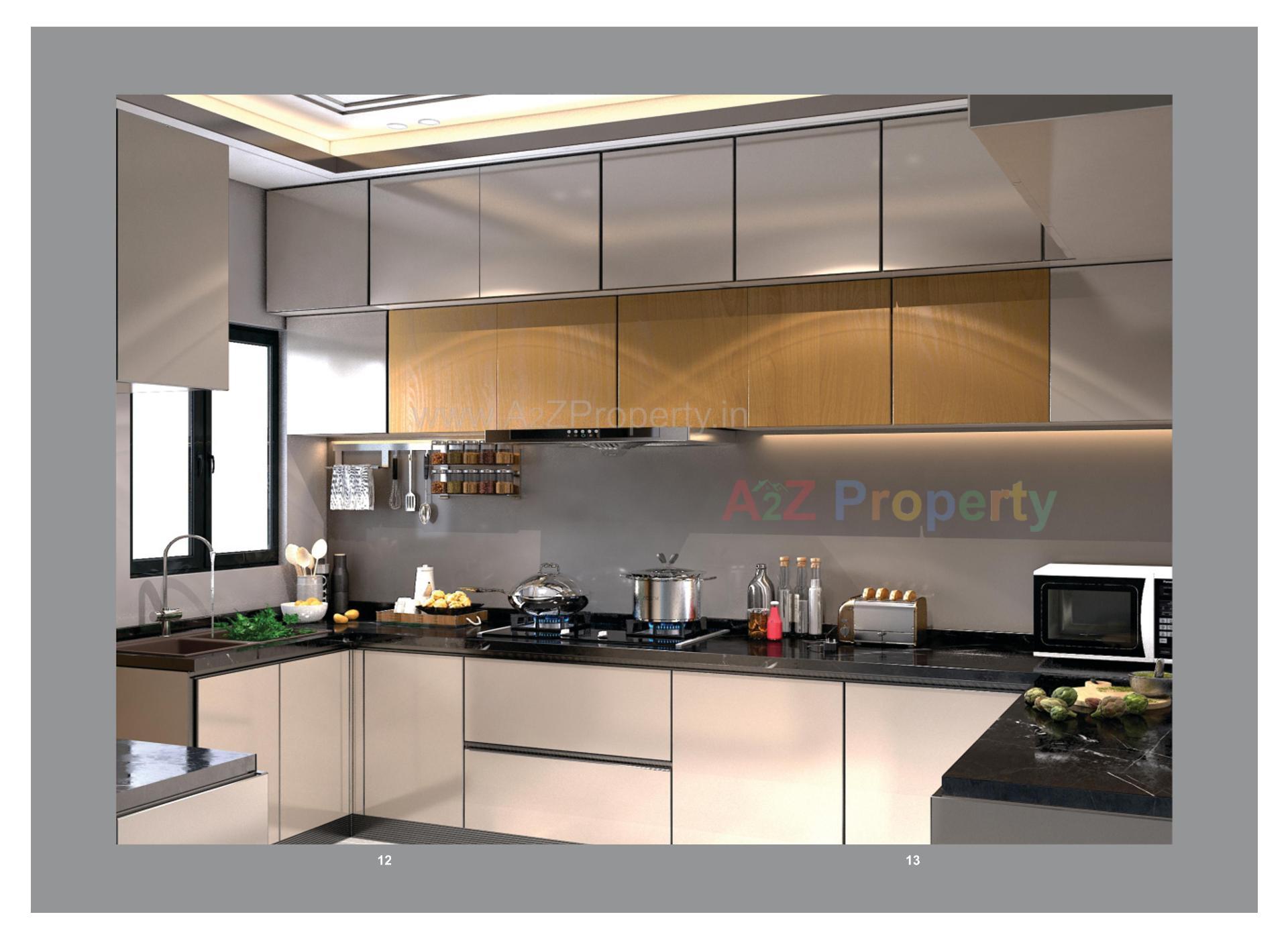 3D Elevation of real estate project Tulsi Heights located at Kudasan, Gandhinagar, Gujarat