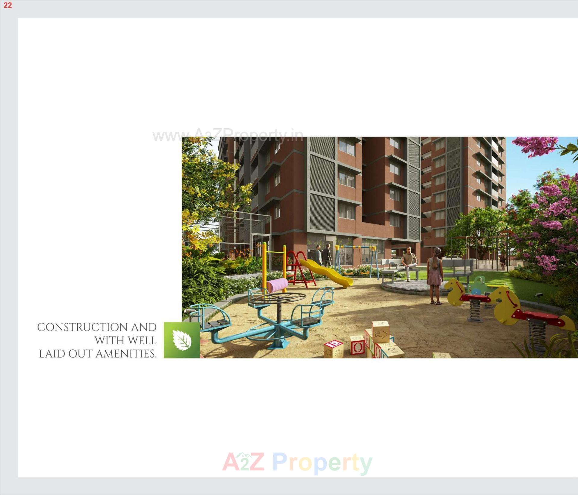 3D Elevation of real estate project Tulsi Paradise located at Gandhinagar, Gandhinagar, Gujarat