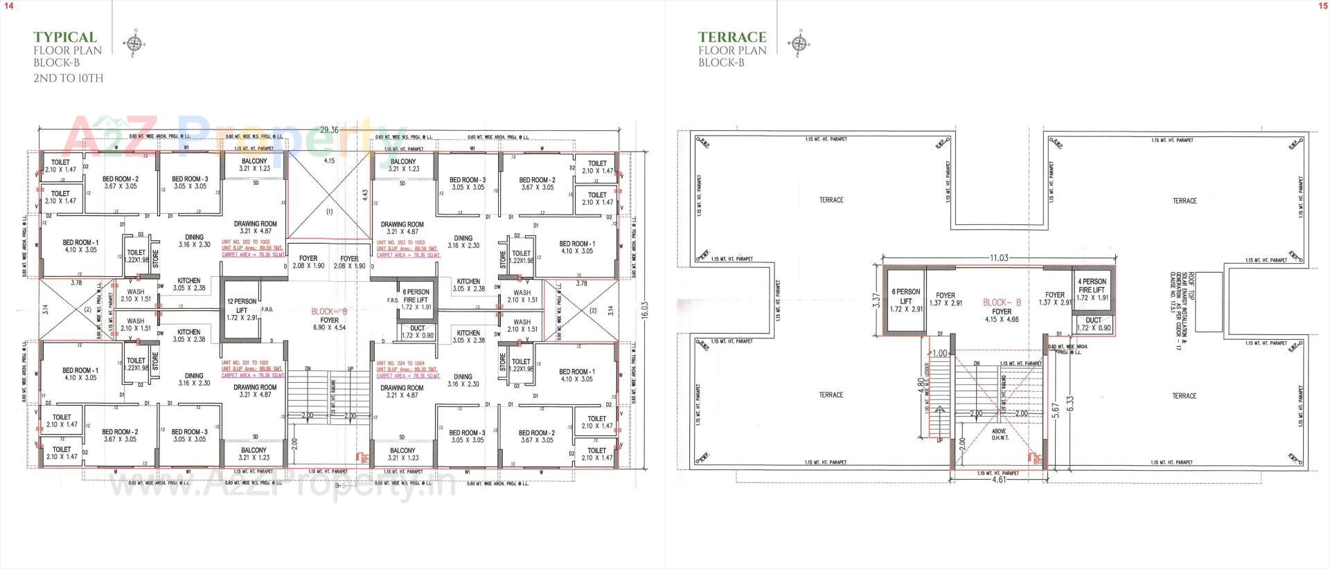 Layout of real estate project Tulsi Paradise located at Gandhinagar, Gandhinagar, Gujarat