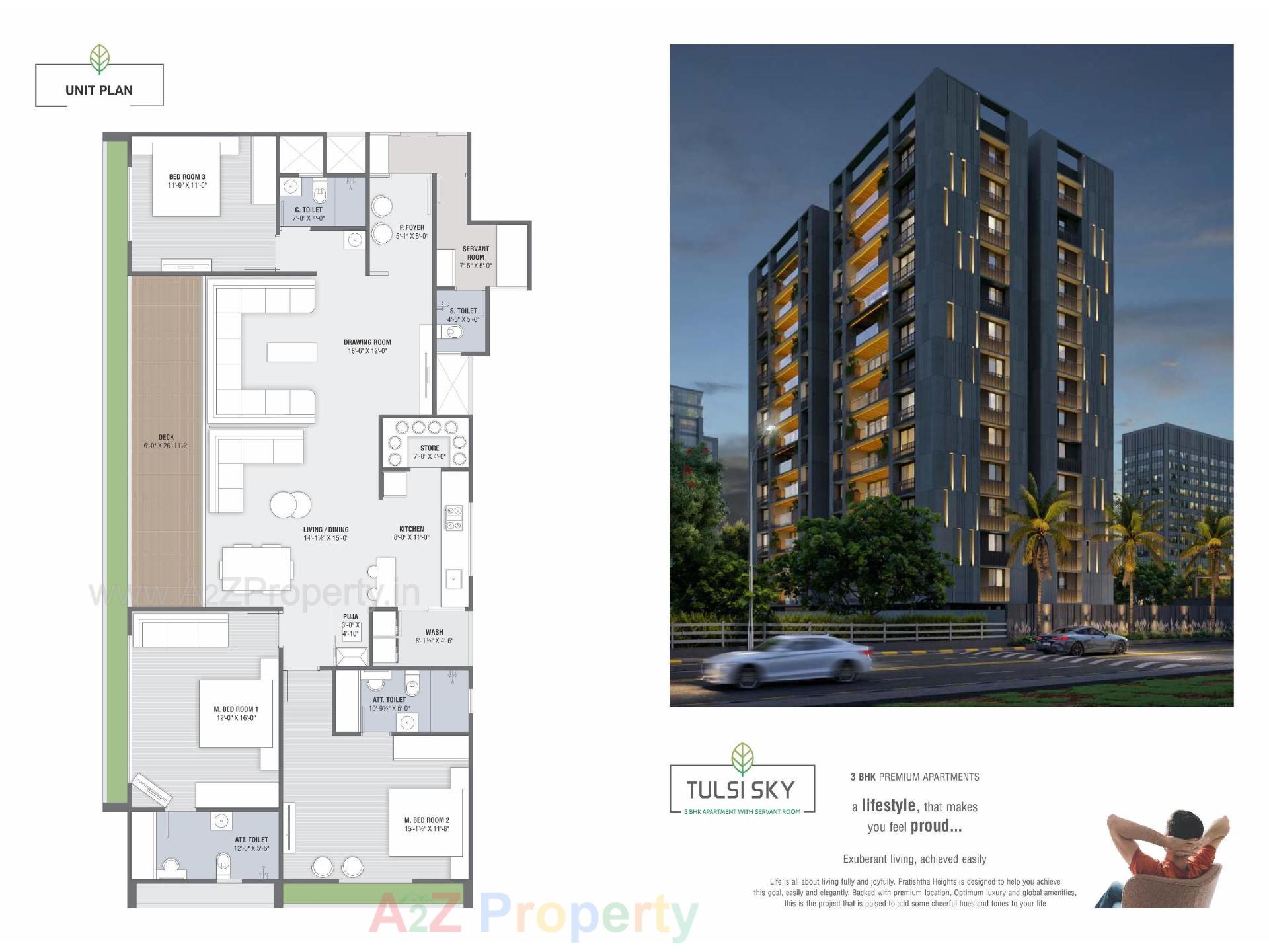 Layout of real estate project Tulsi Sky located at Kudasan, Gandhinagar, Gujarat