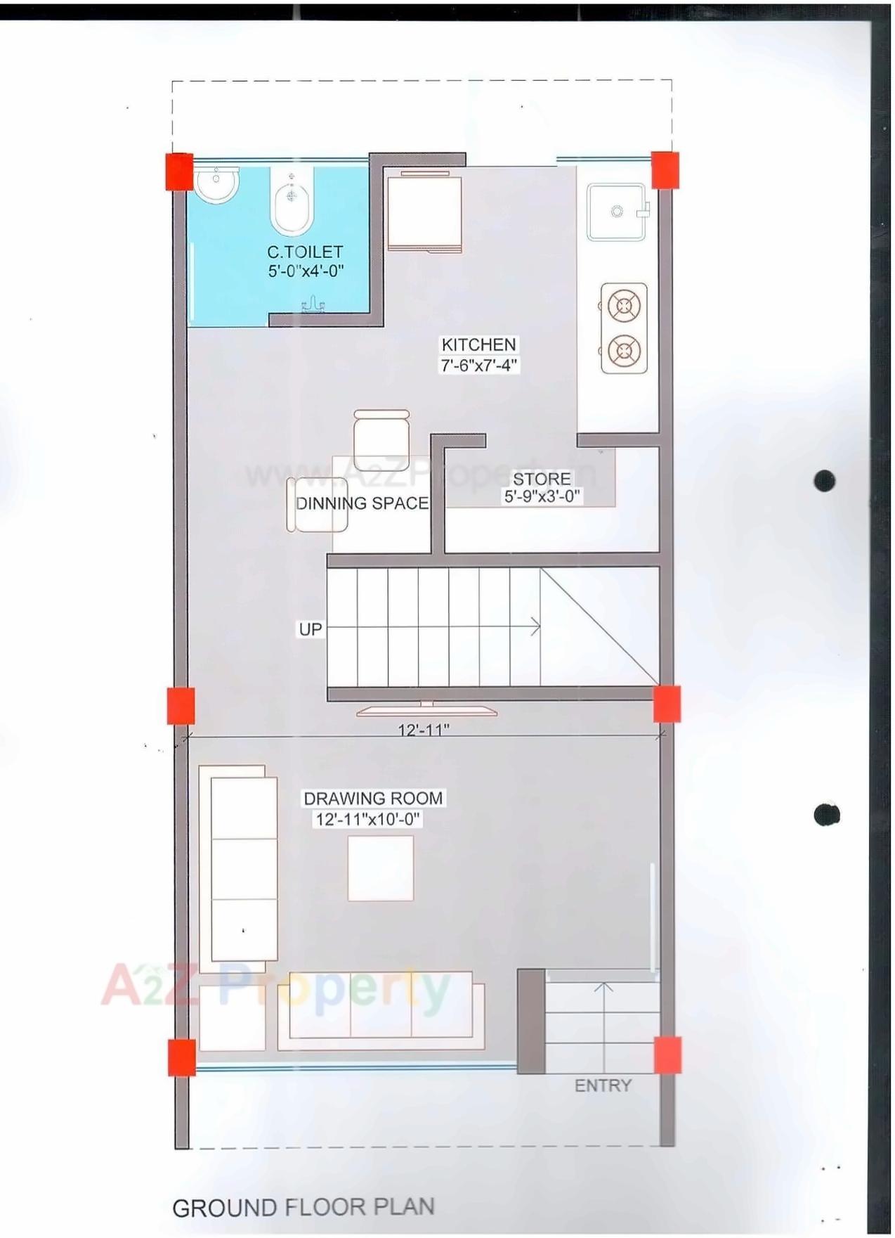 Layout of real estate project Tulsi Ville located at Borisana, Gandhinagar, Gujarat