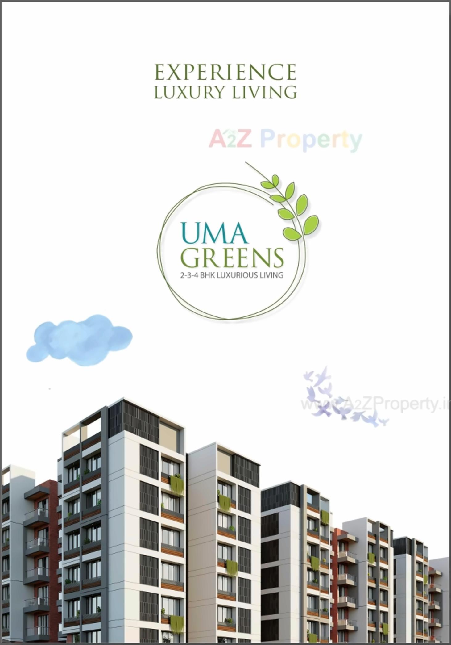 3D Elevation of real estate project Uma Greens located at Gandhinagar, Gandhinagar, Gujarat