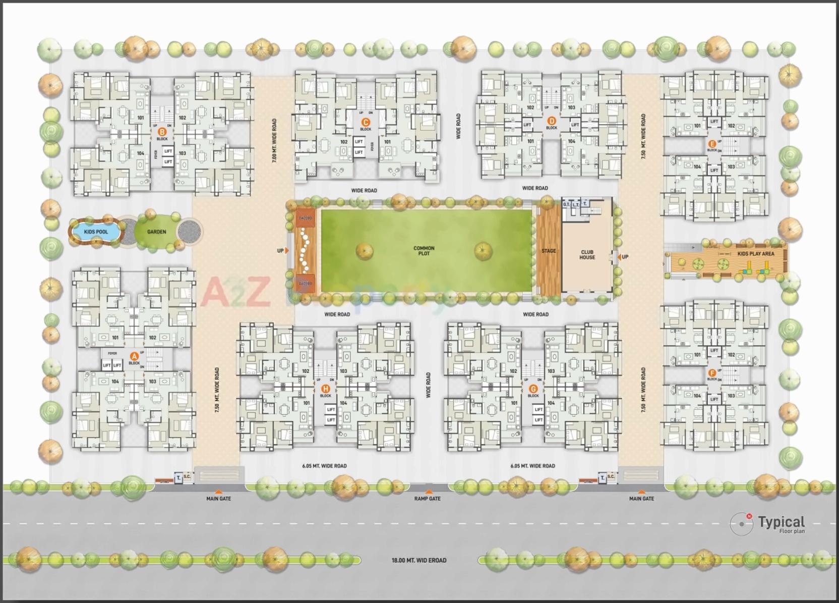 Layout of real estate project Uma Greens located at Gandhinagar, Gandhinagar, Gujarat
