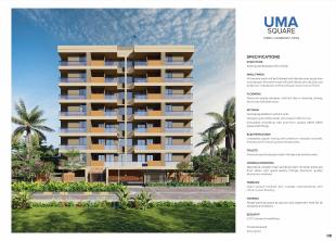 Elevation of real estate project Uma Square located at Randheja, Gandhinagar, Gujarat