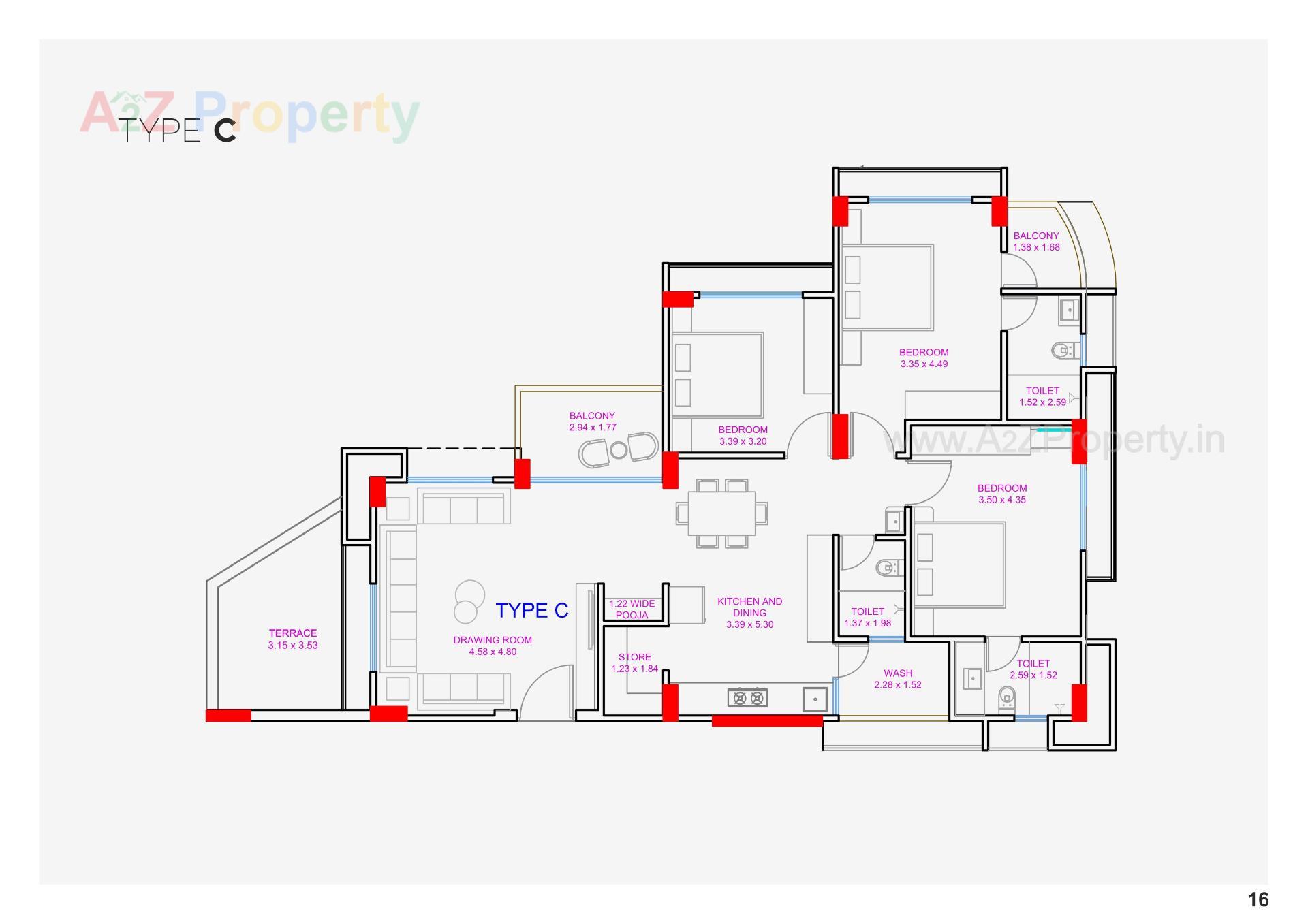 Layout of real estate project Vaidehi Elysium located at Vavol, Gandhinagar, Gujarat