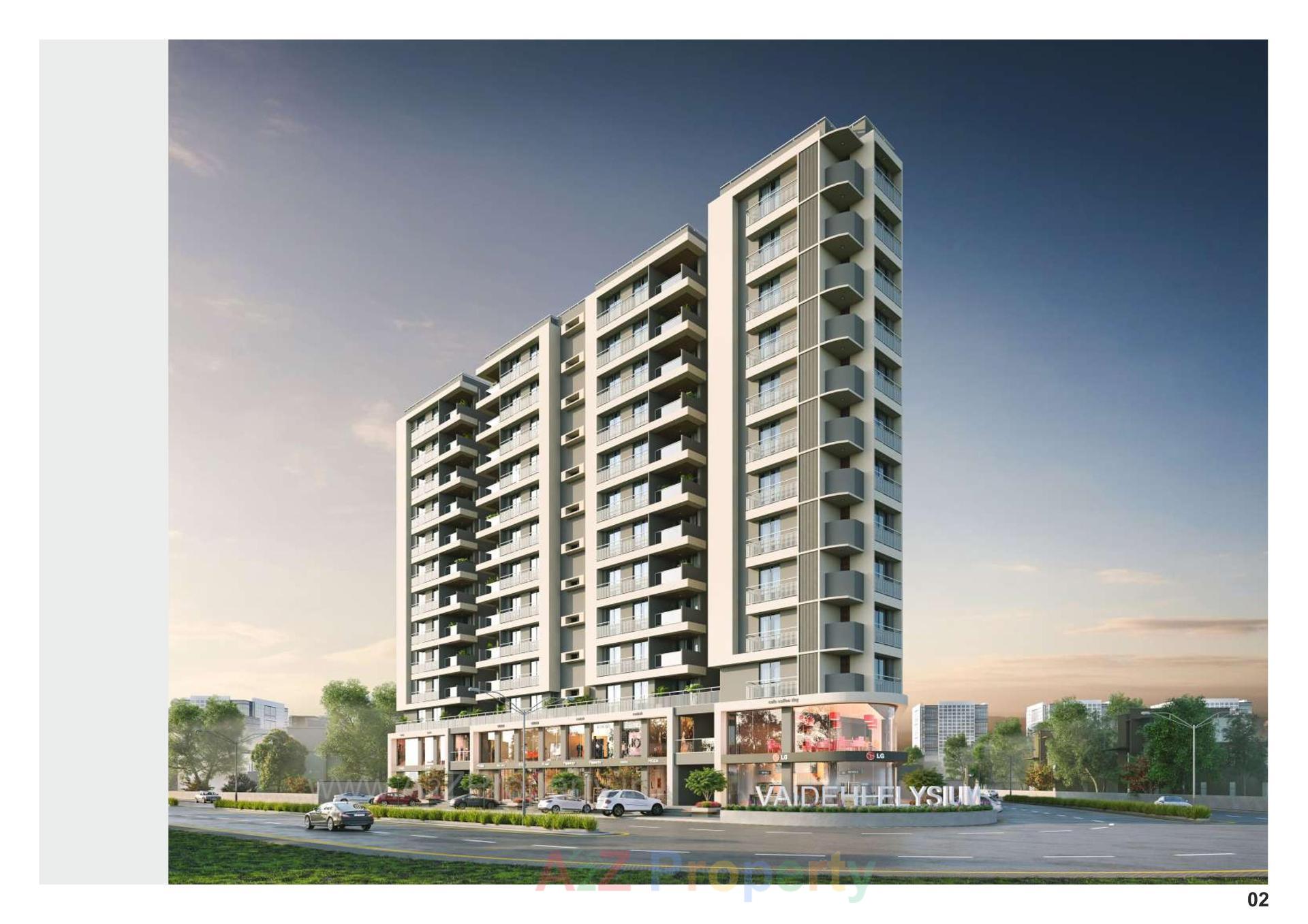 3D Elevation of real estate project Vaidehi Elysium located at Vavol, Gandhinagar, Gujarat