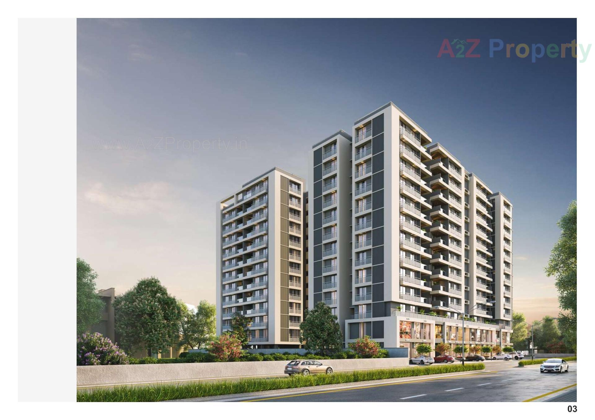 3D Elevation of real estate project Vaidehi Elysium located at Vavol, Gandhinagar, Gujarat