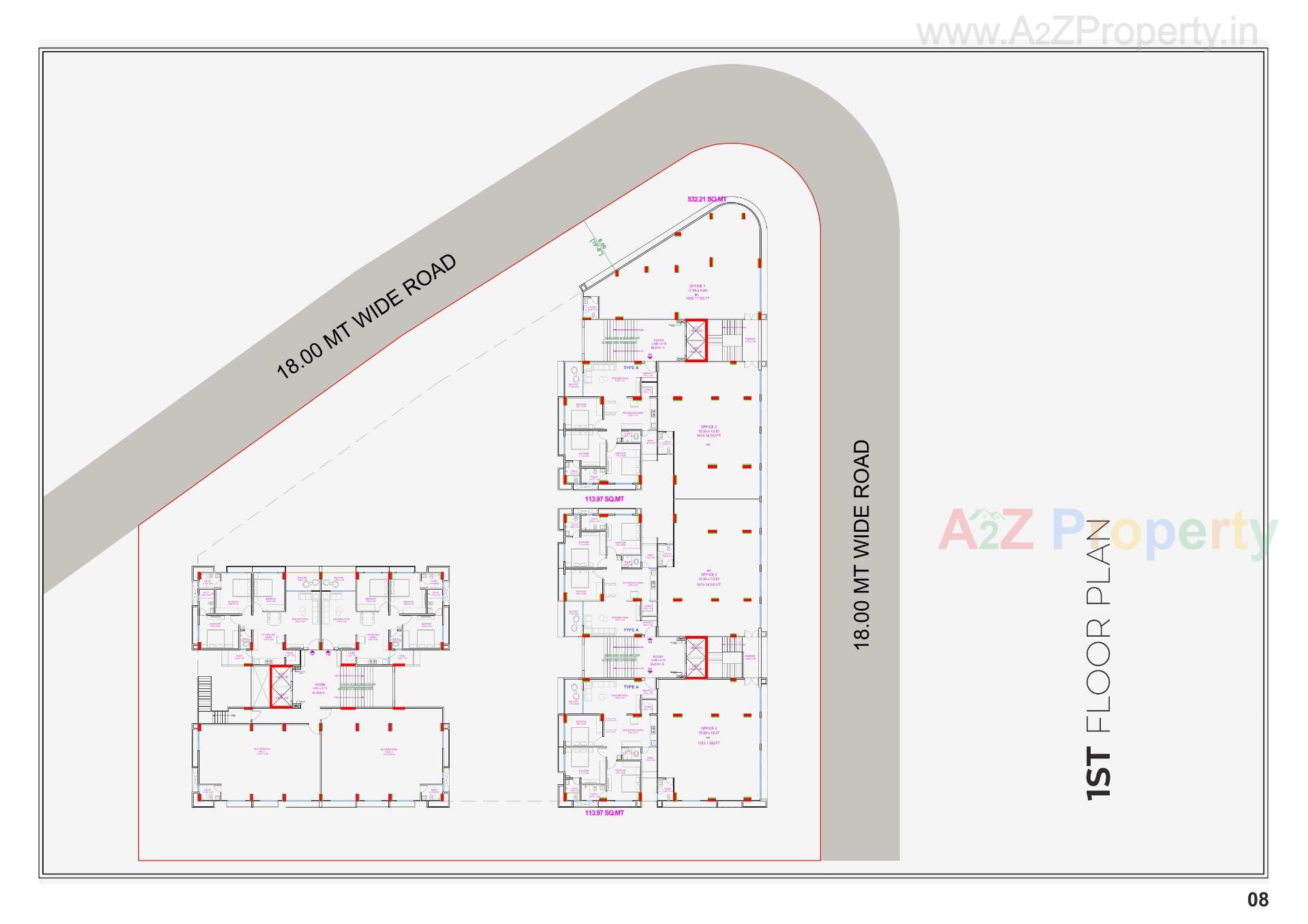 Layout of real estate project Vaidehi Elysium located at Vavol, Gandhinagar, Gujarat