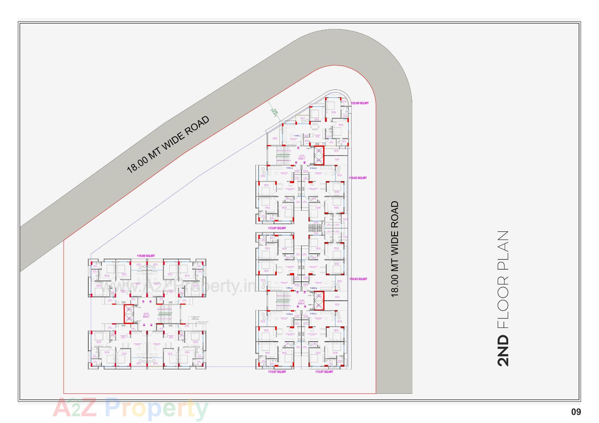 Layout of real estate project Vaidehi Elysium located at Vavol, Gandhinagar, Gujarat