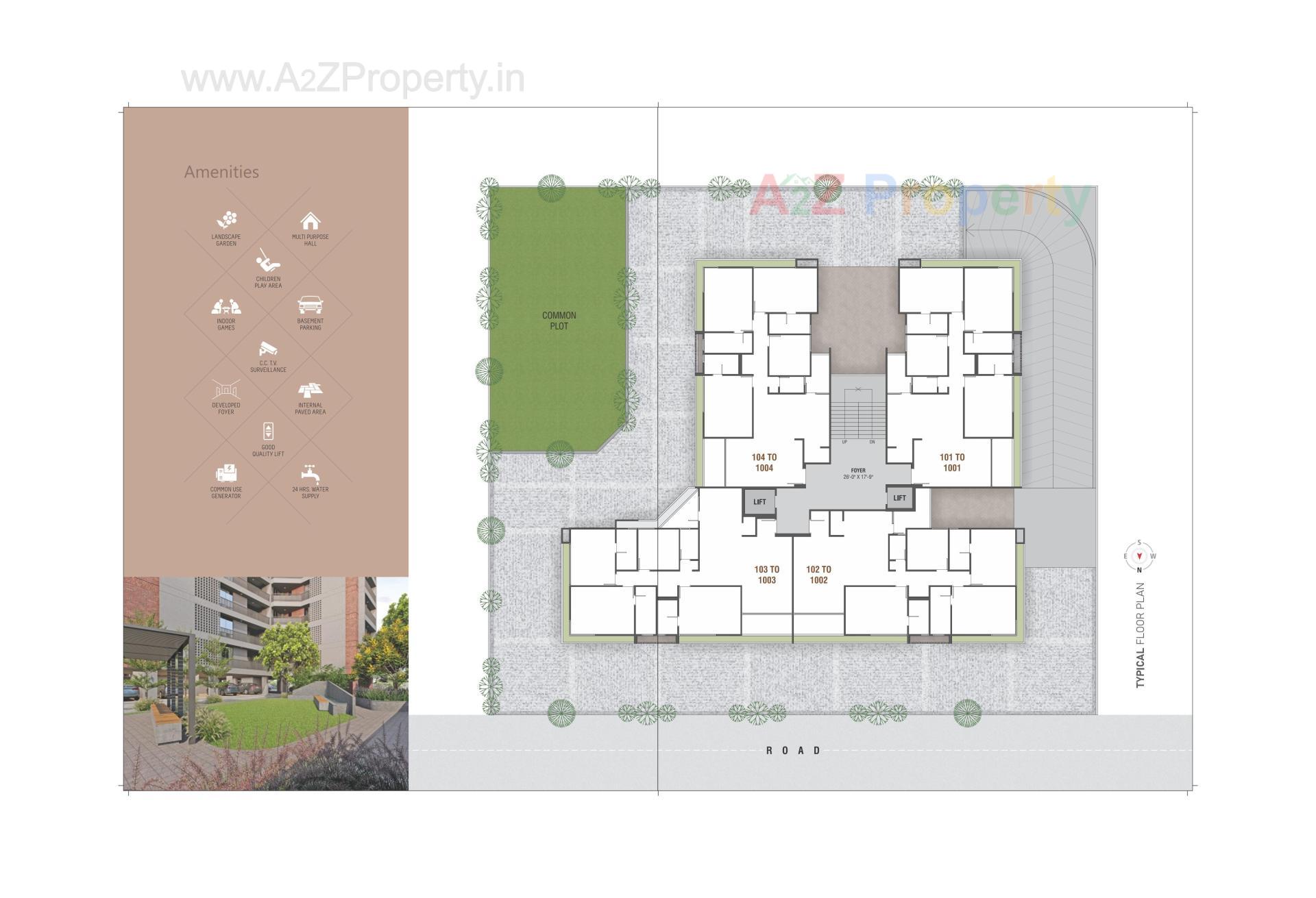 Layout of real estate project Vaidehi Prime located at Vavol, Gandhinagar, Gujarat