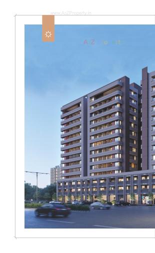 Elevation of real estate project Vaidehi Shine located at Vavol, Gandhinagar, Gujarat