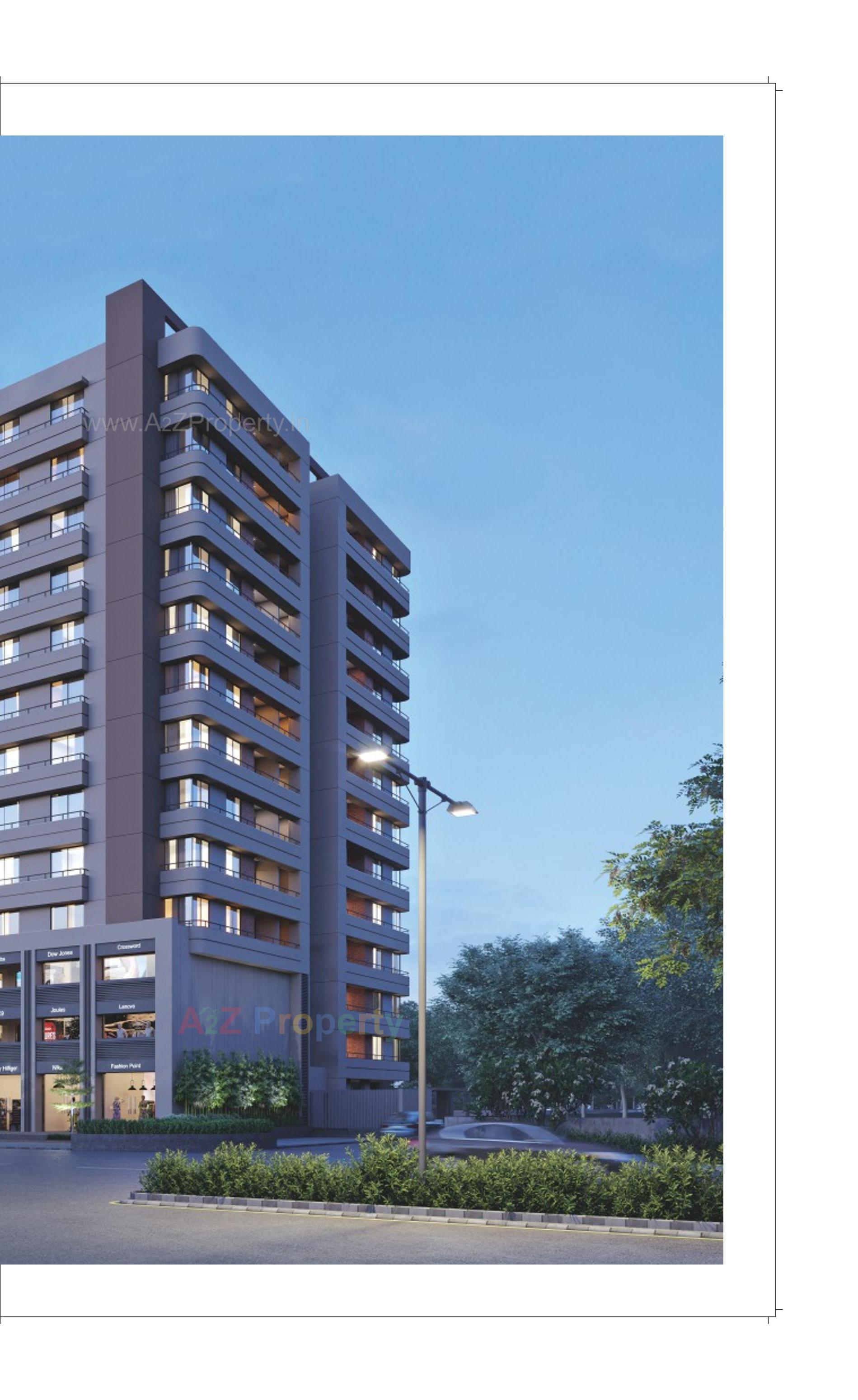 3D Elevation of real estate project Vaidehi Shine located at Vavol, Gandhinagar, Gujarat