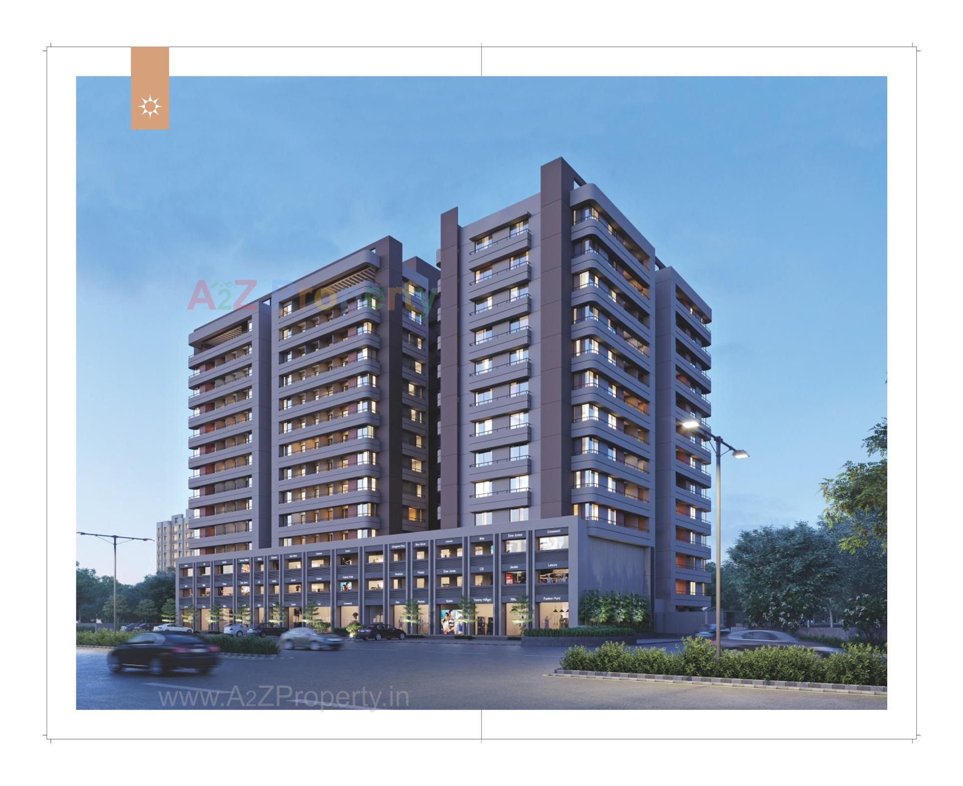 3D Elevation of real estate project Vaidehi Shine located at Vavol, Gandhinagar, Gujarat