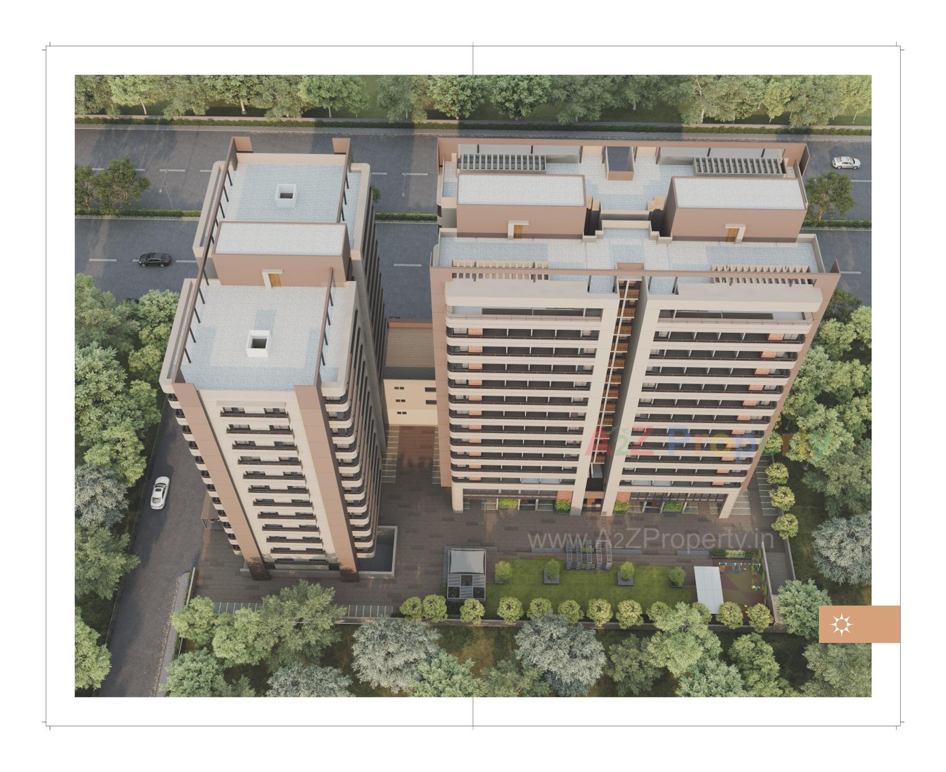 3D Elevation of real estate project Vaidehi Shine located at Vavol, Gandhinagar, Gujarat