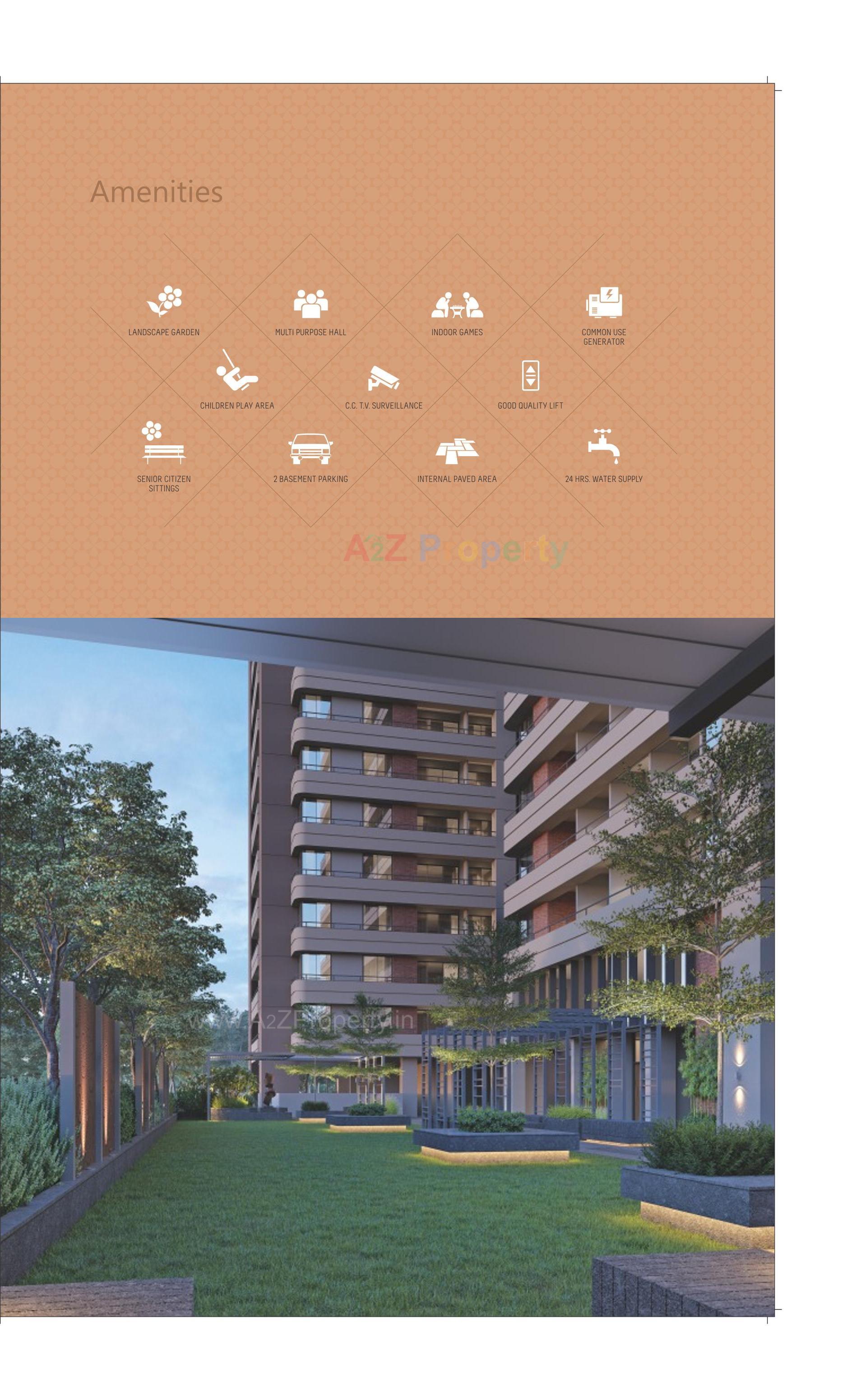 3D Elevation of real estate project Vaidehi Shine located at Vavol, Gandhinagar, Gujarat