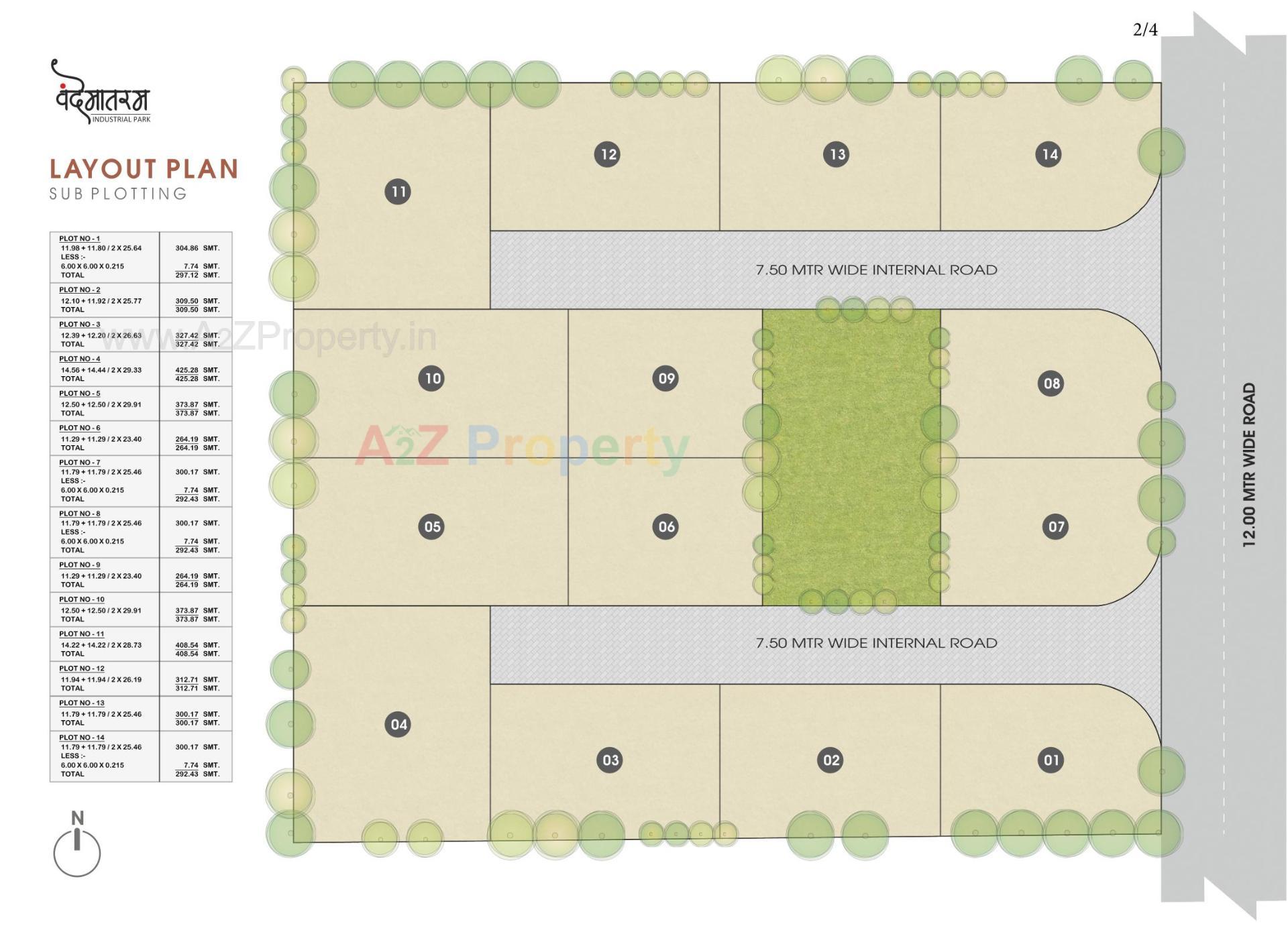 Layout of real estate project Vandemataram Industrial Park located at Pethapur, Gandhinagar, Gujarat