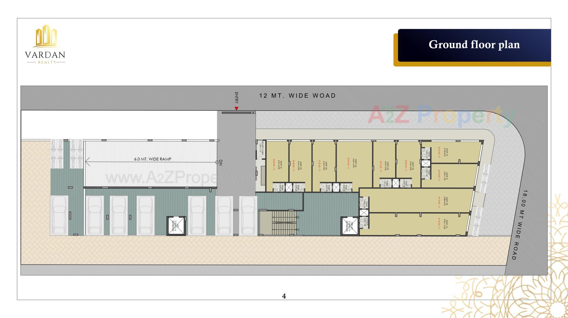 Layout of real estate project Vardan 40 located at Zundal, Gandhinagar, Gujarat
