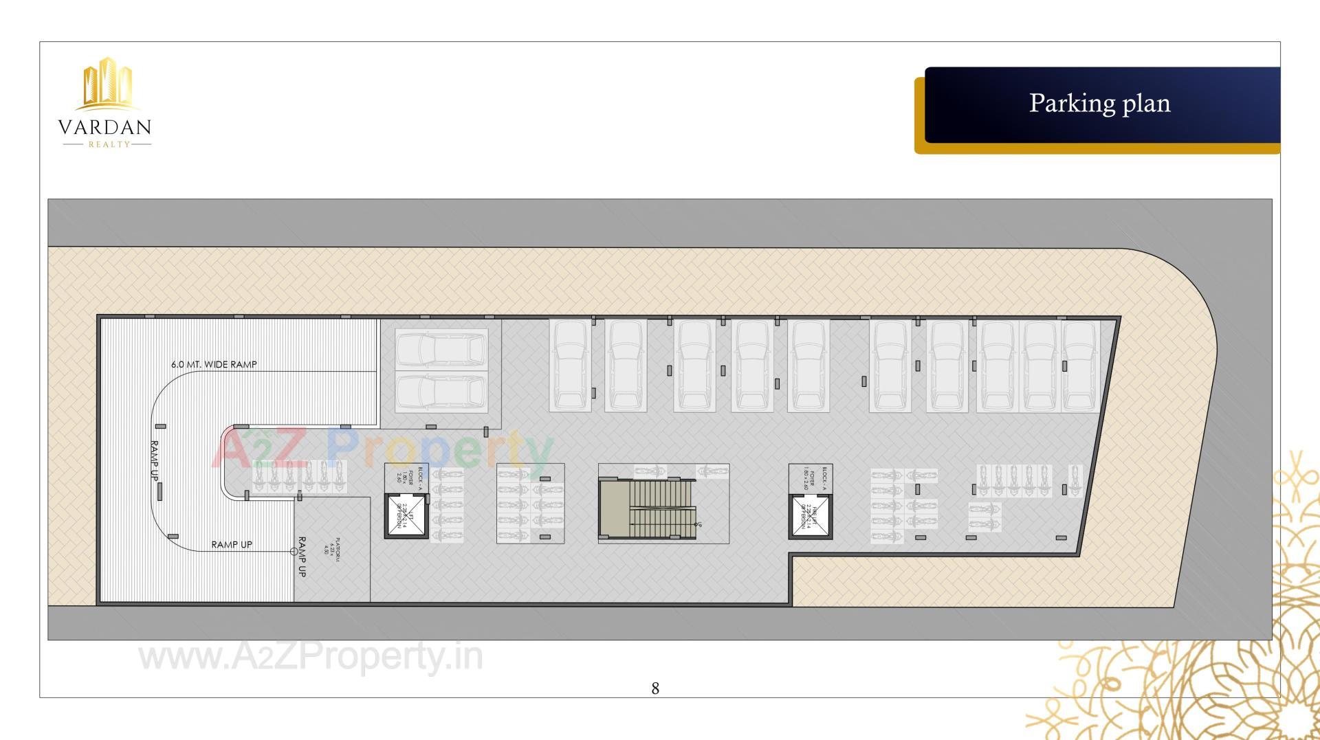 Layout of real estate project Vardan 40 located at Zundal, Gandhinagar, Gujarat