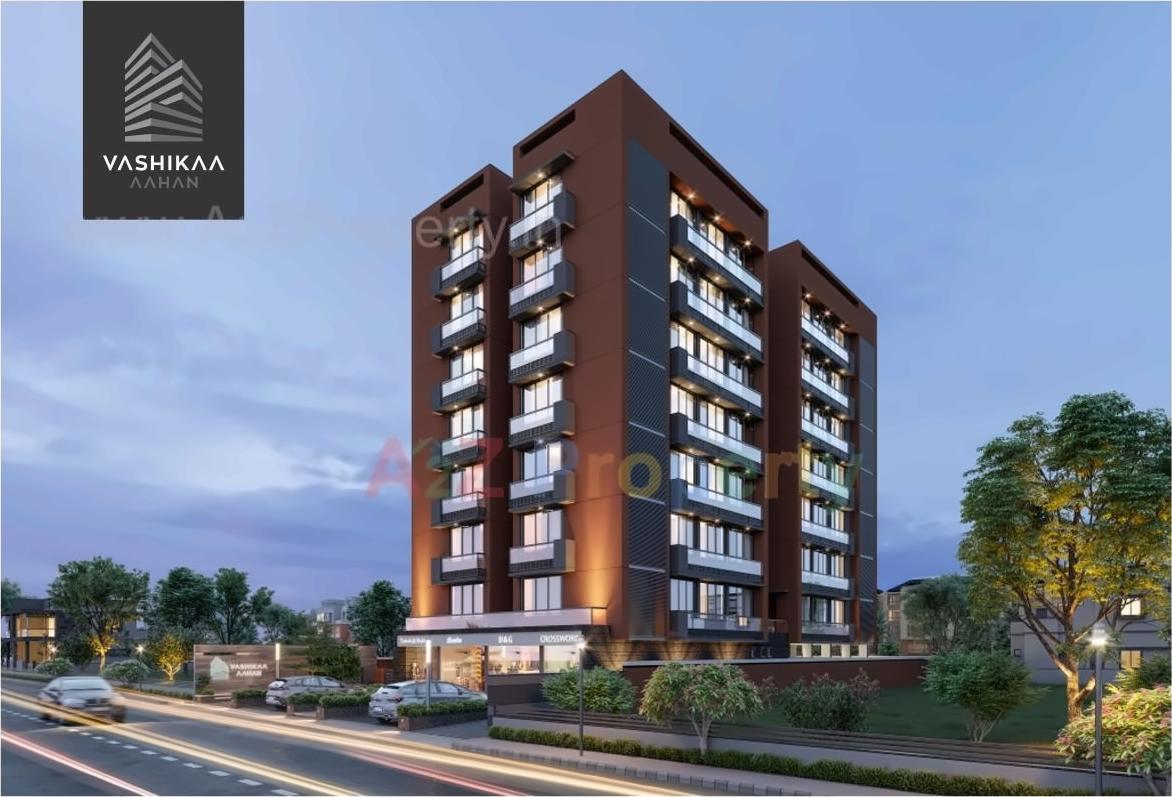 3D Elevation of real estate project Vashikaa Aahan located at Zundal, Gandhinagar, Gujarat