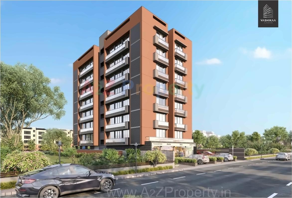 3D Elevation of real estate project Vashikaa Aahan located at Zundal, Gandhinagar, Gujarat