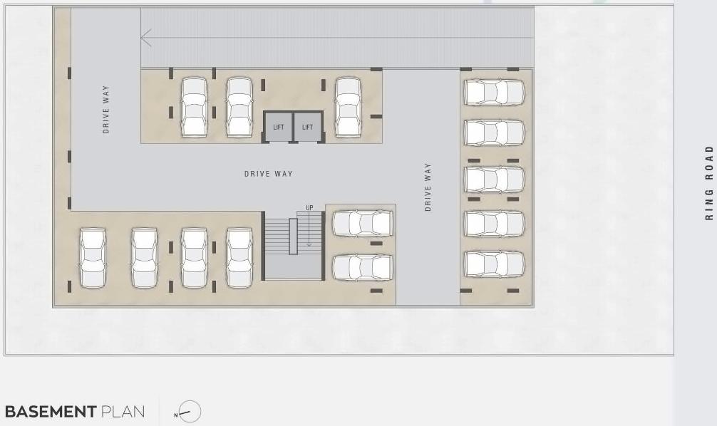 Layout of real estate project Vashikaa Aahan located at Zundal, Gandhinagar, Gujarat