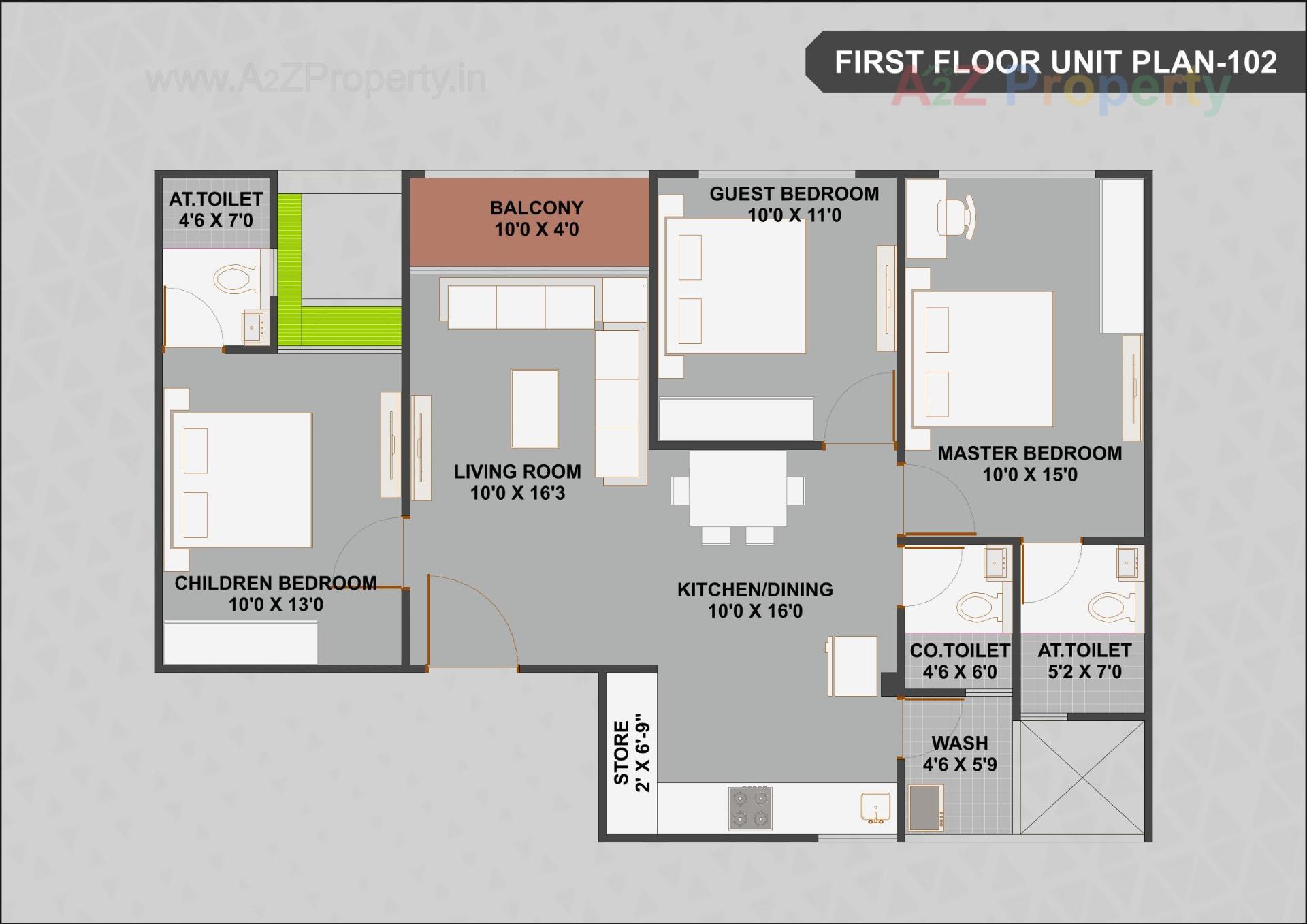 Layout of real estate project Vashikaa Prime located at Zundal, Gandhinagar, Gujarat