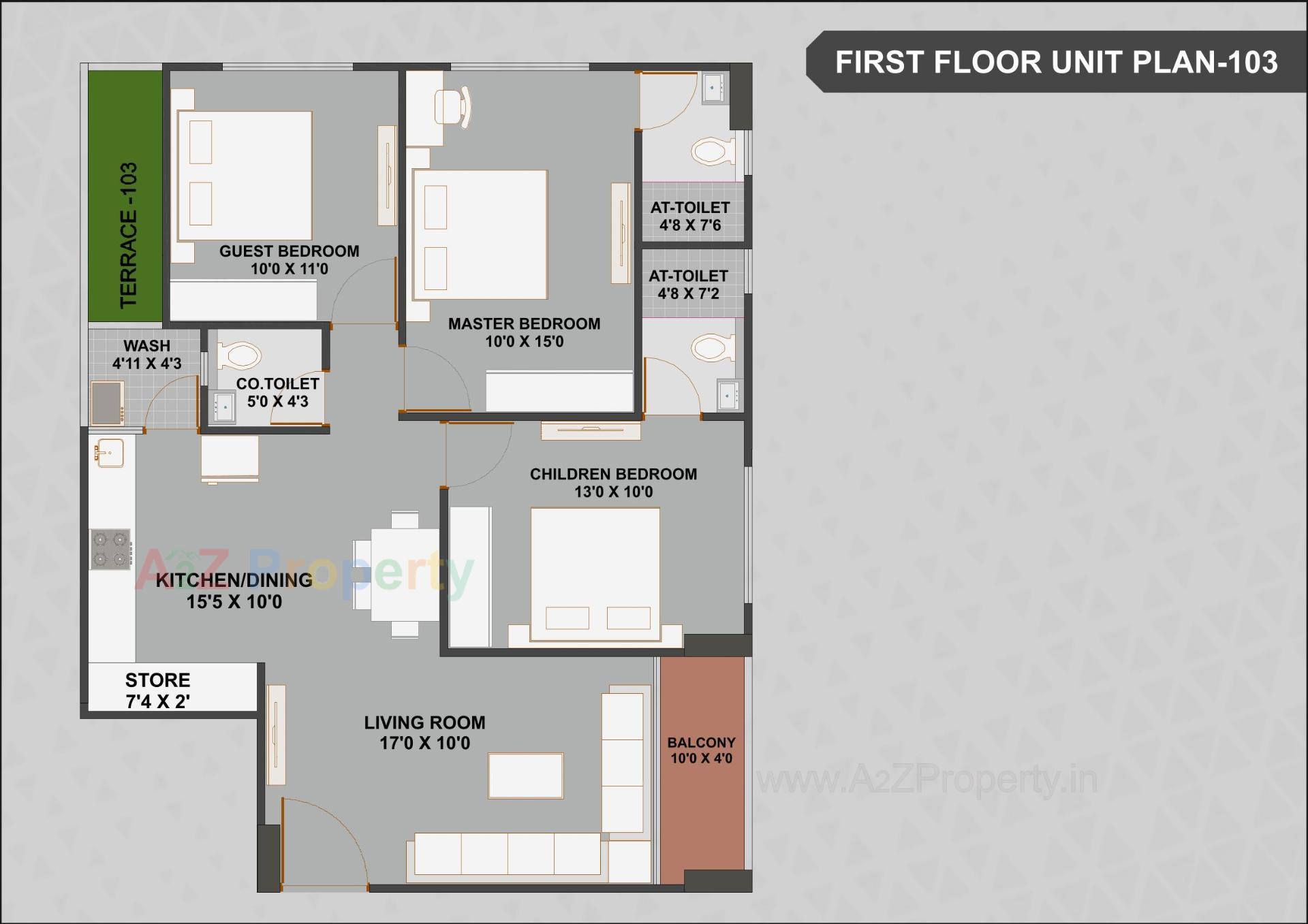 Layout of real estate project Vashikaa Prime located at Zundal, Gandhinagar, Gujarat