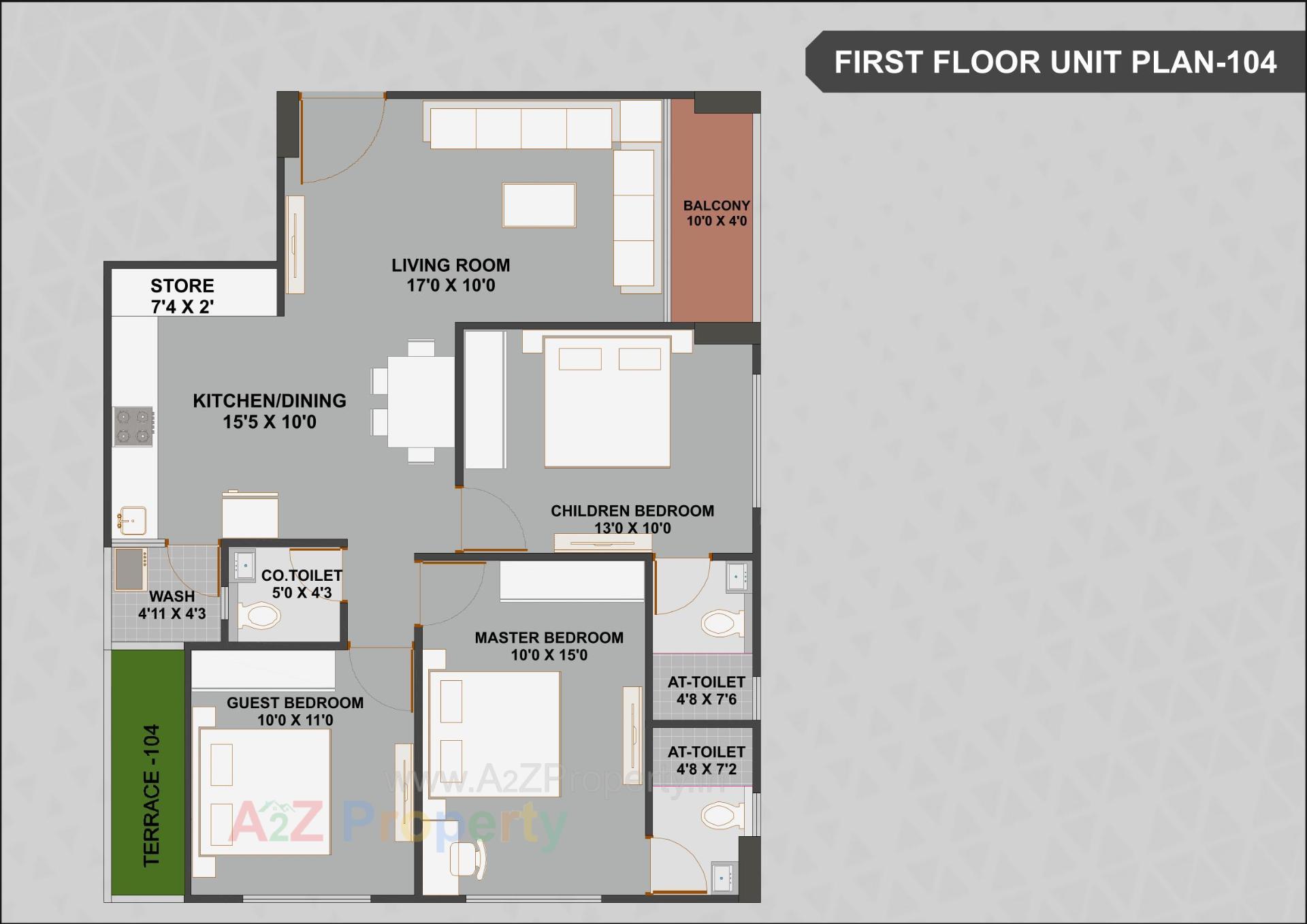 Layout of real estate project Vashikaa Prime located at Zundal, Gandhinagar, Gujarat