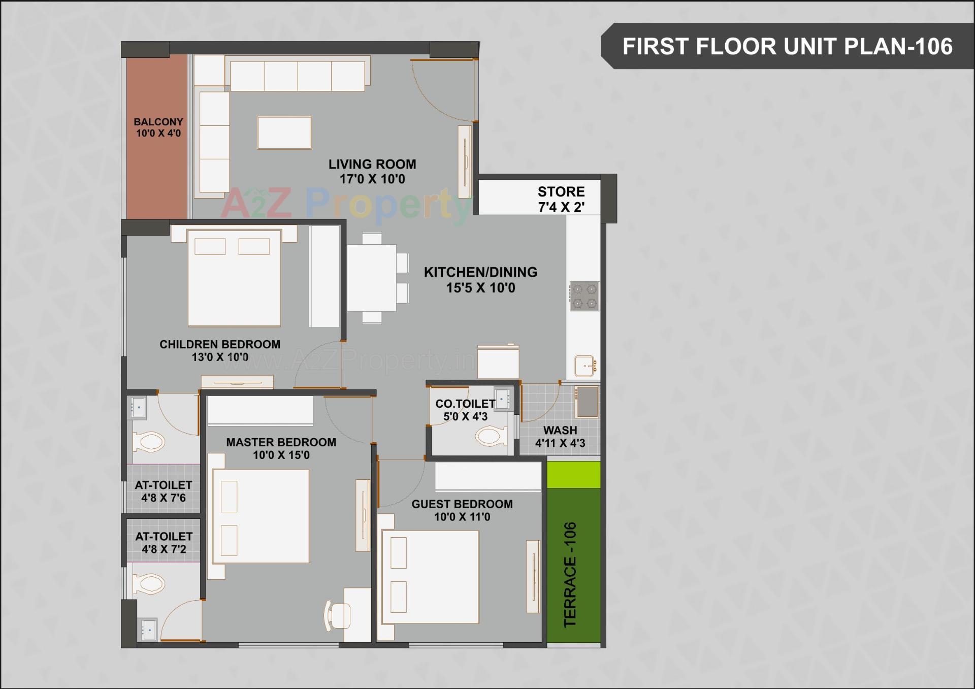 Layout of real estate project Vashikaa Prime located at Zundal, Gandhinagar, Gujarat