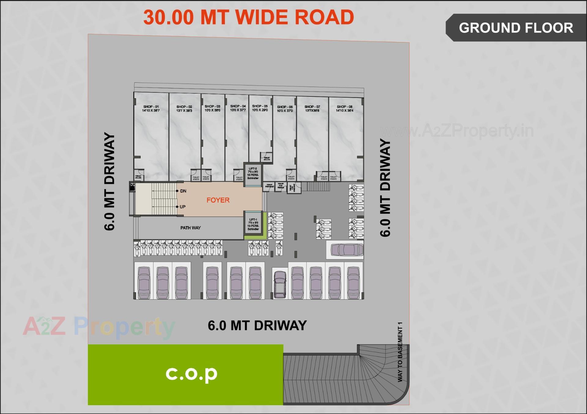 Layout of real estate project Vashikaa Prime located at Zundal, Gandhinagar, Gujarat