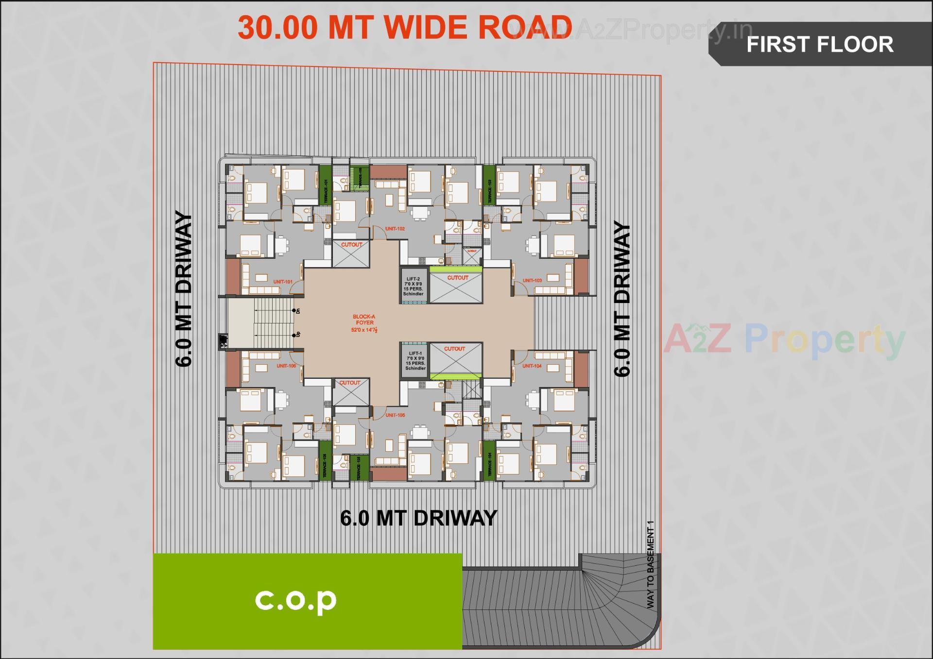 Layout of real estate project Vashikaa Prime located at Zundal, Gandhinagar, Gujarat