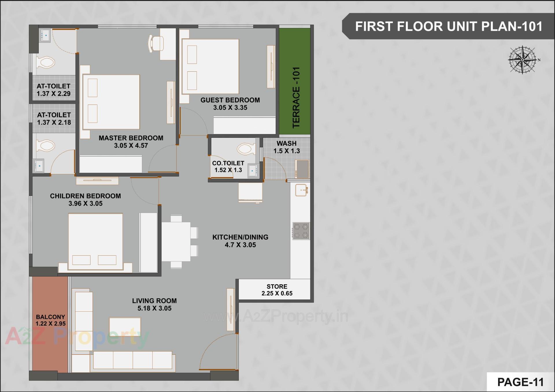 Layout of real estate project Vashikaa Prime located at Zundal, Gandhinagar, Gujarat