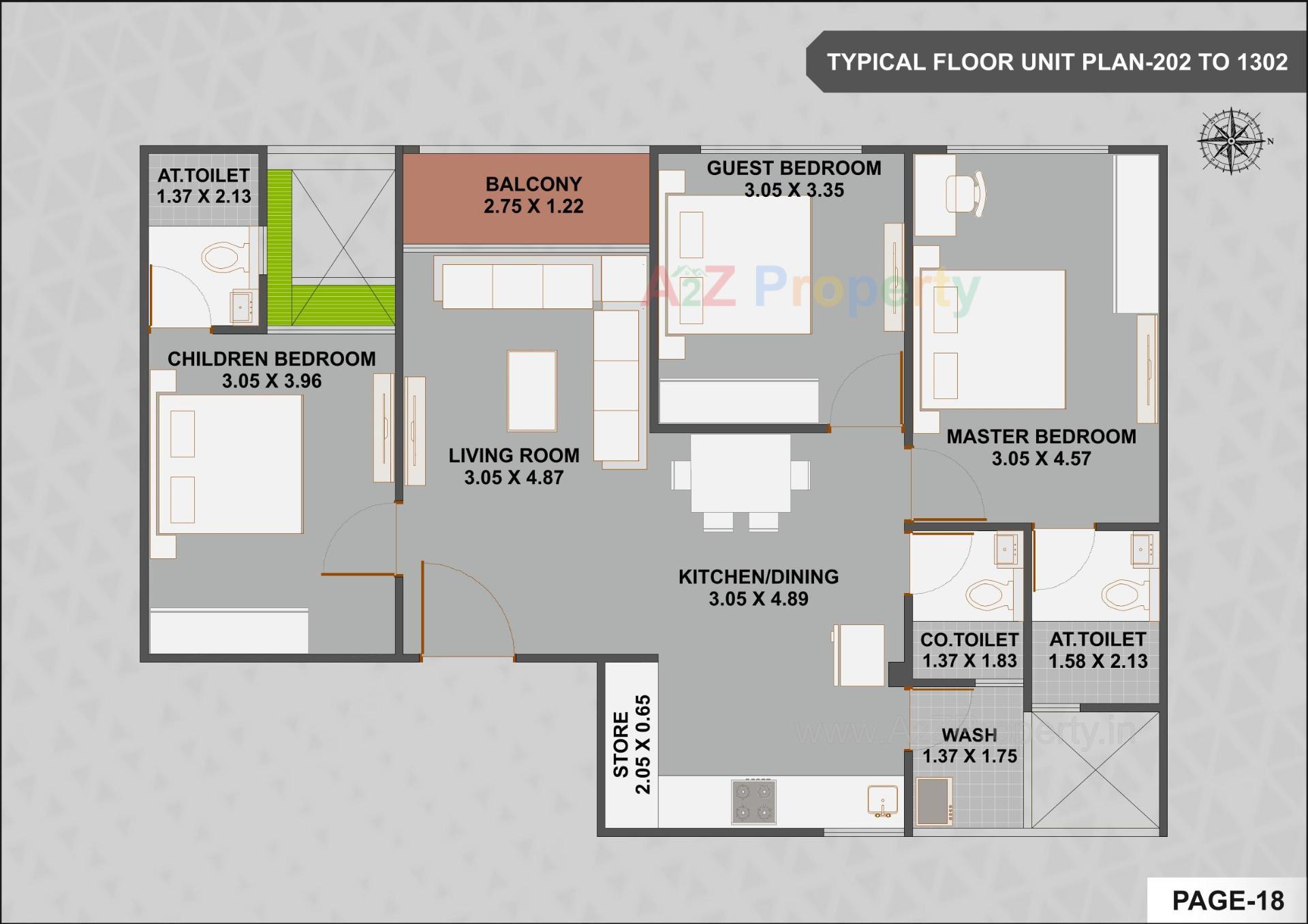 Layout of real estate project Vashikaa Prime located at Zundal, Gandhinagar, Gujarat