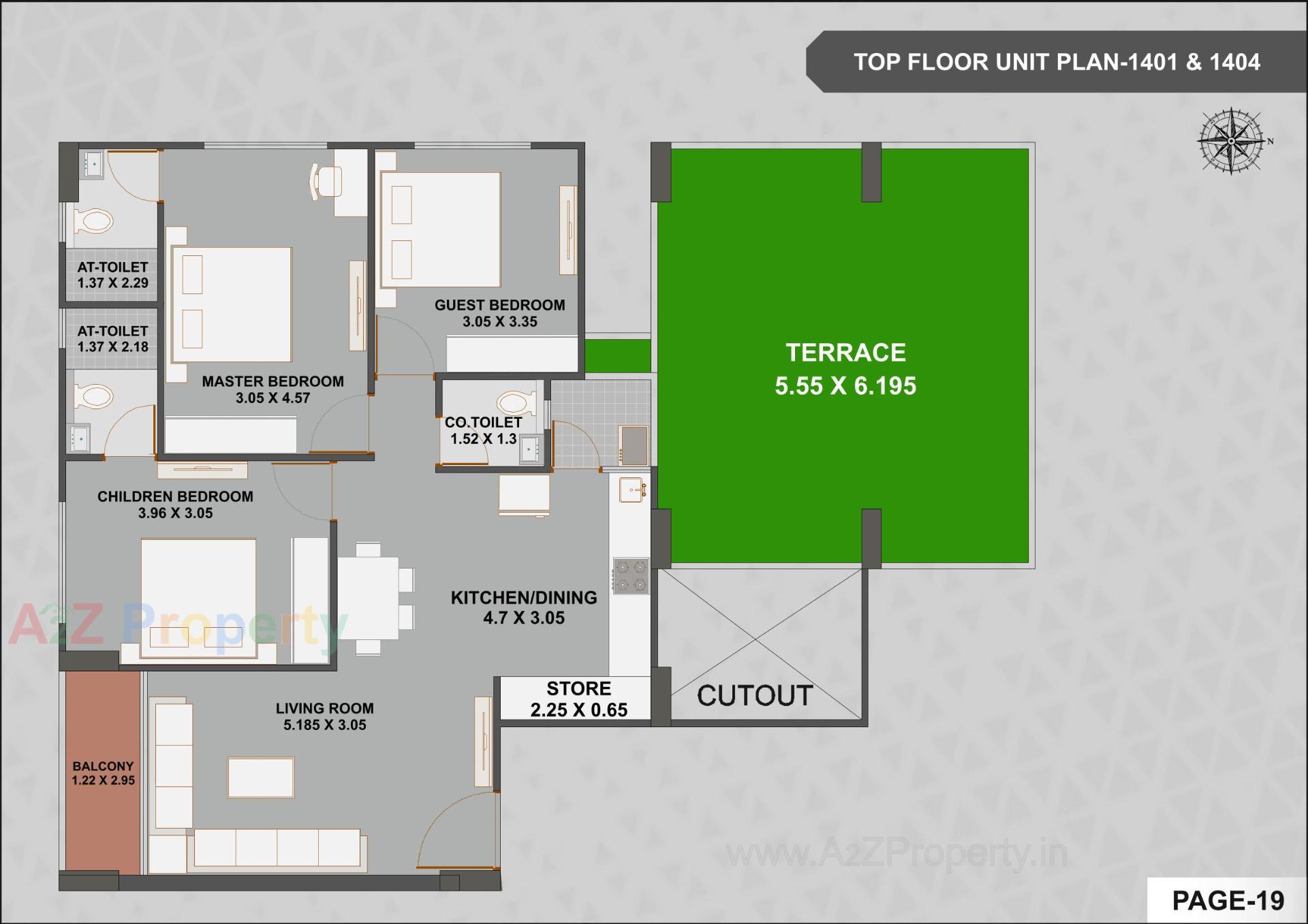 Layout of real estate project Vashikaa Prime located at Zundal, Gandhinagar, Gujarat