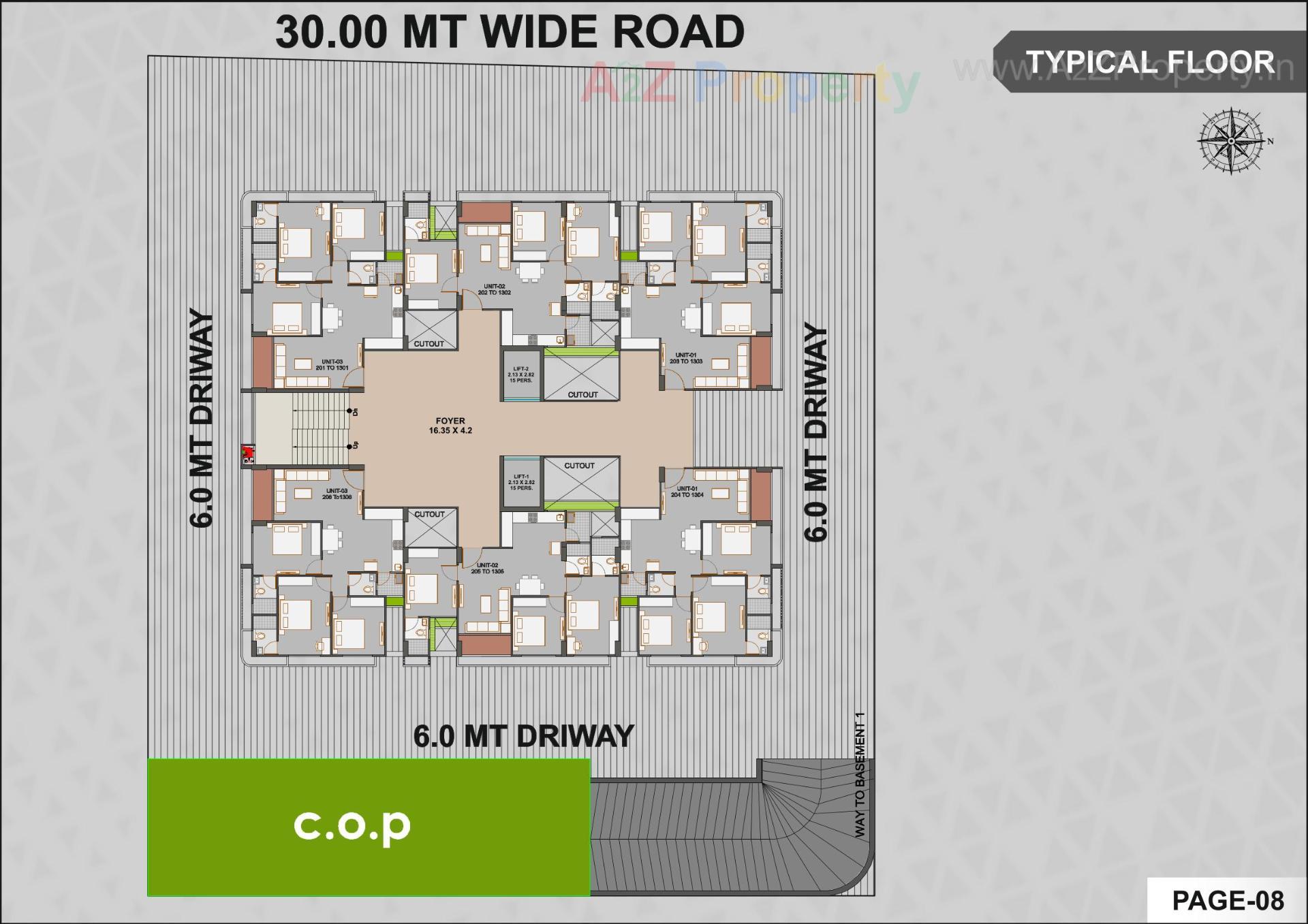 Layout of real estate project Vashikaa Prime located at Zundal, Gandhinagar, Gujarat