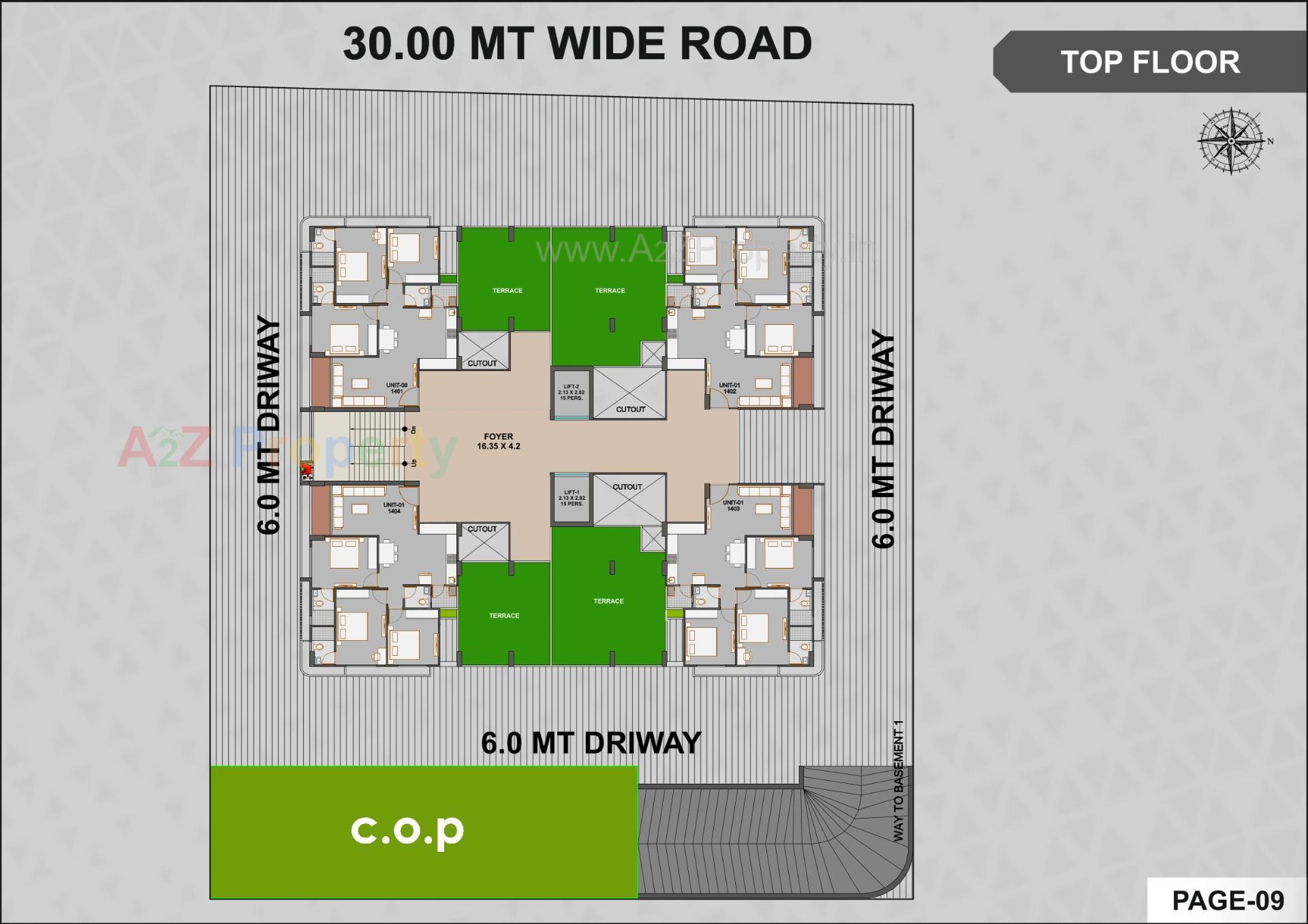 Layout of real estate project Vashikaa Prime located at Zundal, Gandhinagar, Gujarat