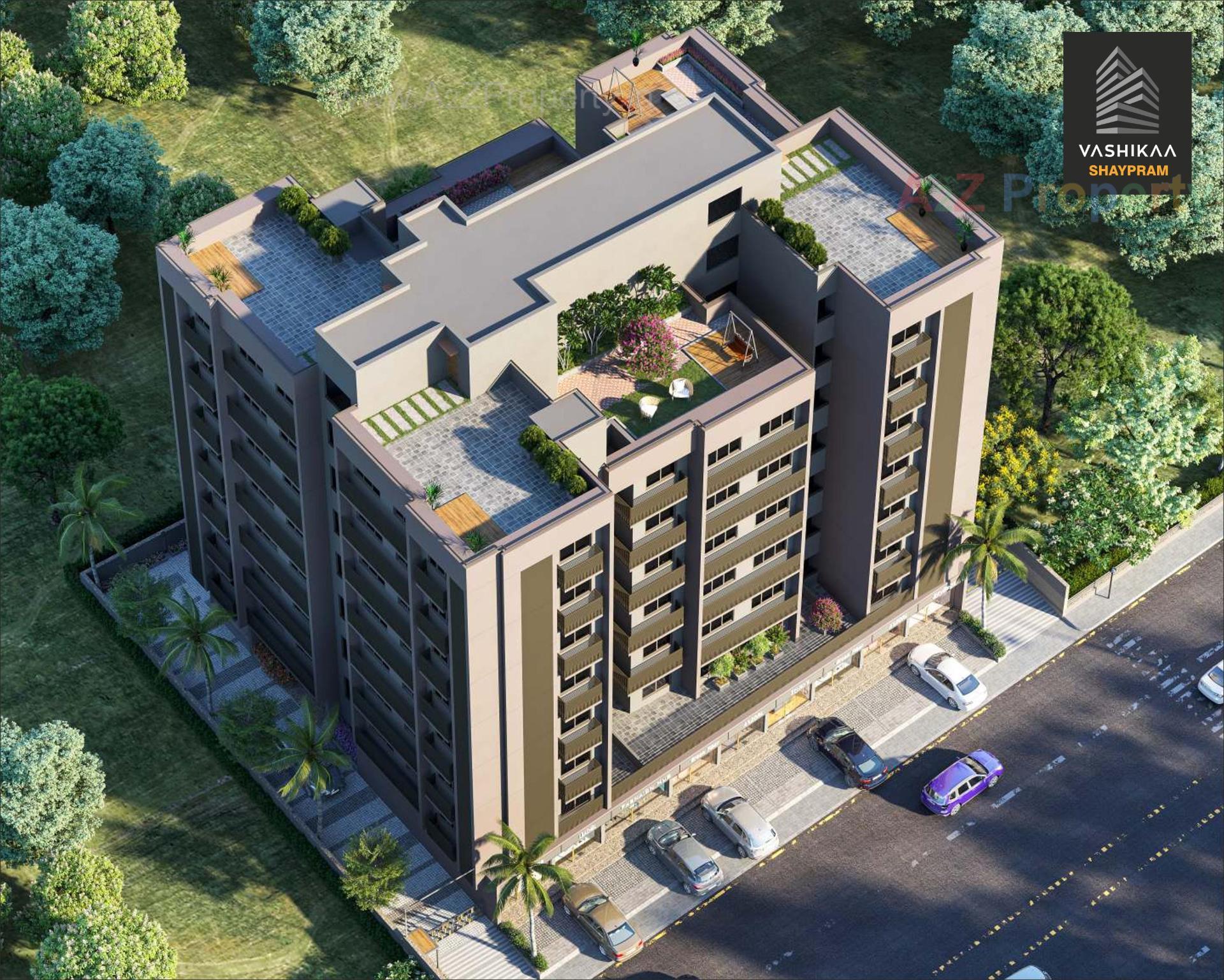 3D Elevation of real estate project Vashikaa Shaypram located at Zundal, Gandhinagar, Gujarat
