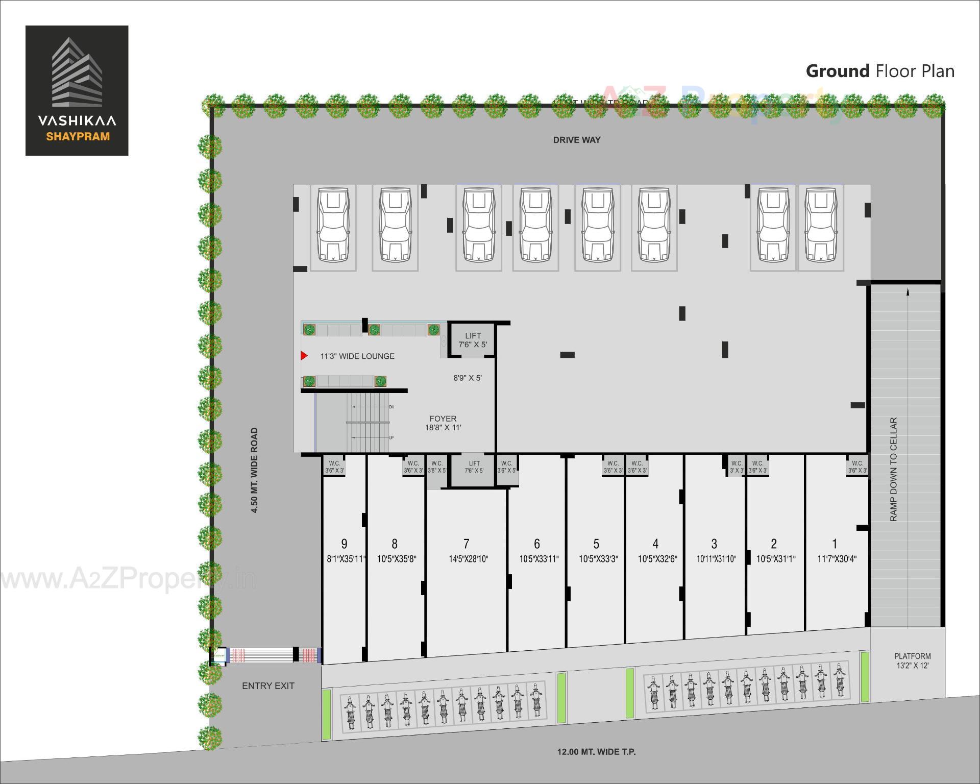 Layout of real estate project Vashikaa Shaypram located at Zundal, Gandhinagar, Gujarat