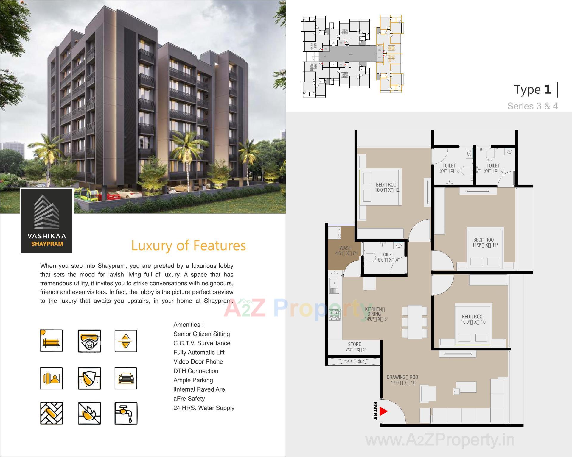Layout of real estate project Vashikaa Shaypram located at Zundal, Gandhinagar, Gujarat