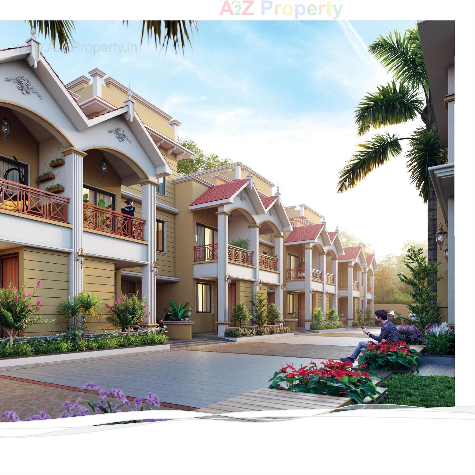 3D Elevation of real estate project Vatrika Villa located at Dahegam, Gandhinagar, Gujarat