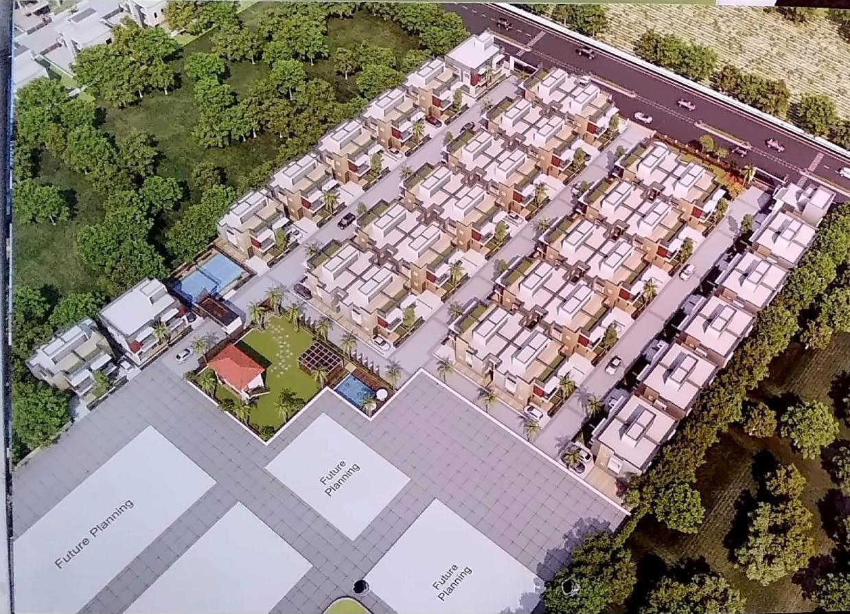 3D Elevation of real estate project Ved Bungalows/ved Green located at Dehgam, Gandhinagar, Gujarat