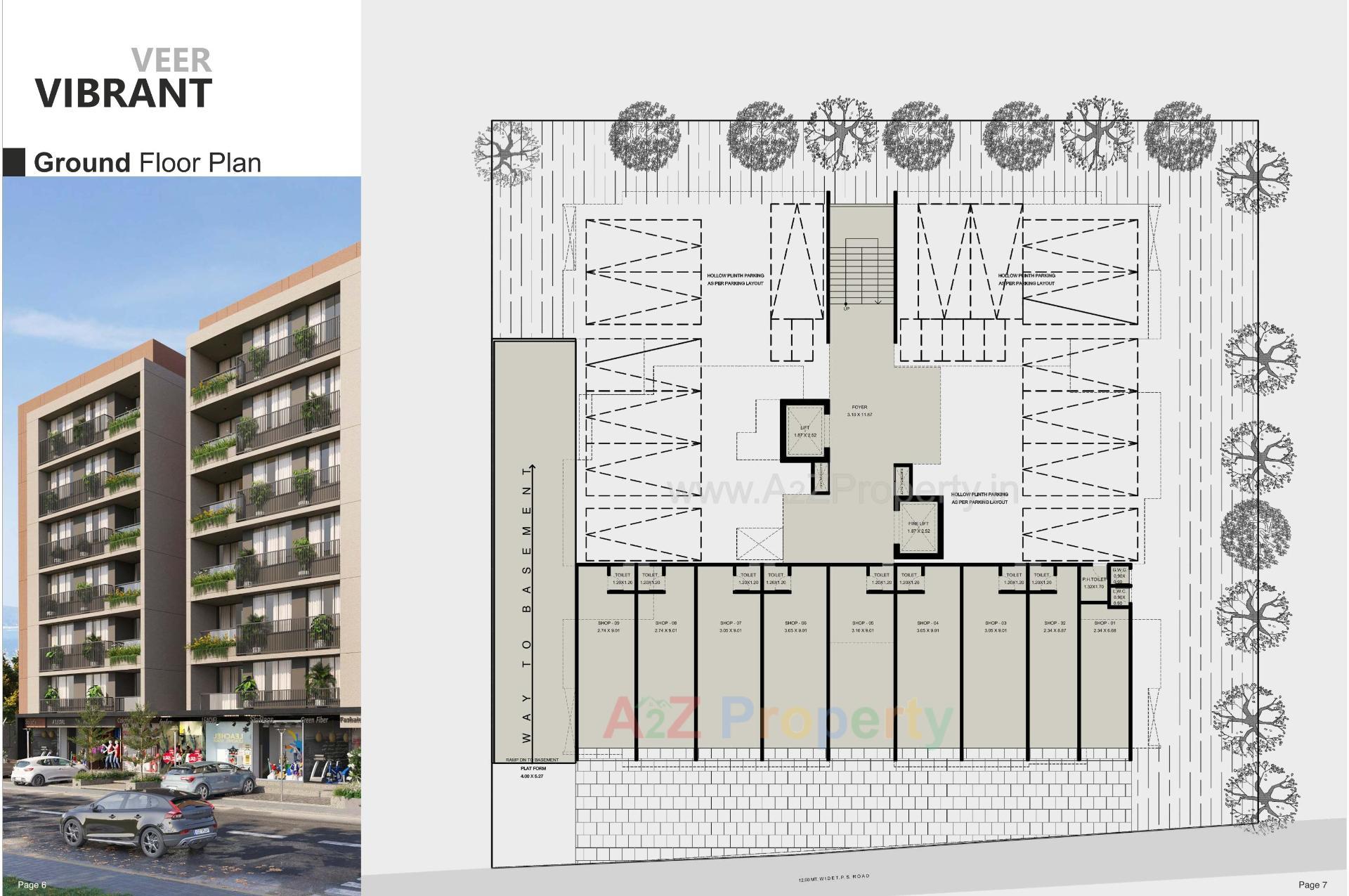 Layout of real estate project Veer Vibrant located at Zundal, Gandhinagar, Gujarat