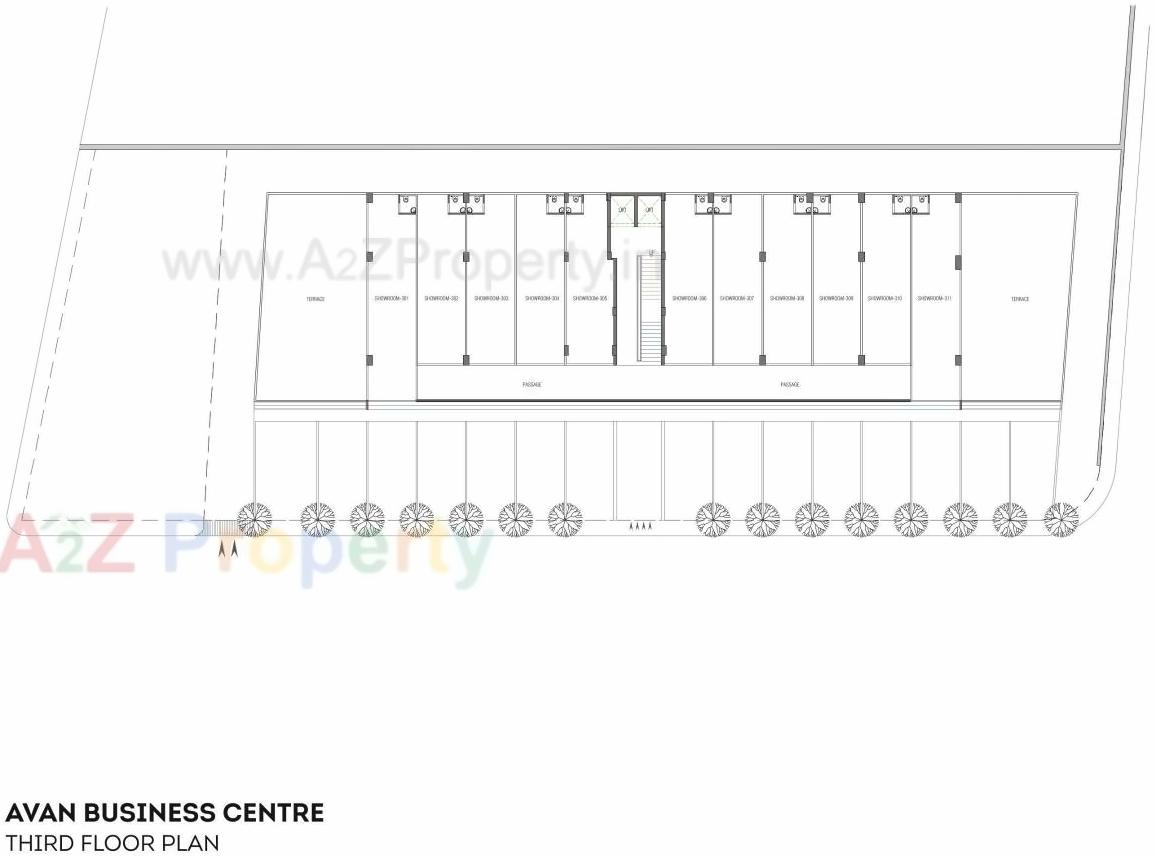 Layout of real estate project Venus Avan Business Centre located at Bhat, Gandhinagar, Gujarat