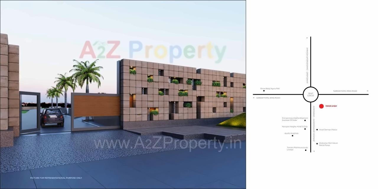 Layout of real estate project Venus Avan located at Bhat, Gandhinagar, Gujarat