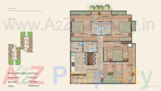 Layout of real estate project Vida located at Pirojpur, Gandhinagar, Gujarat