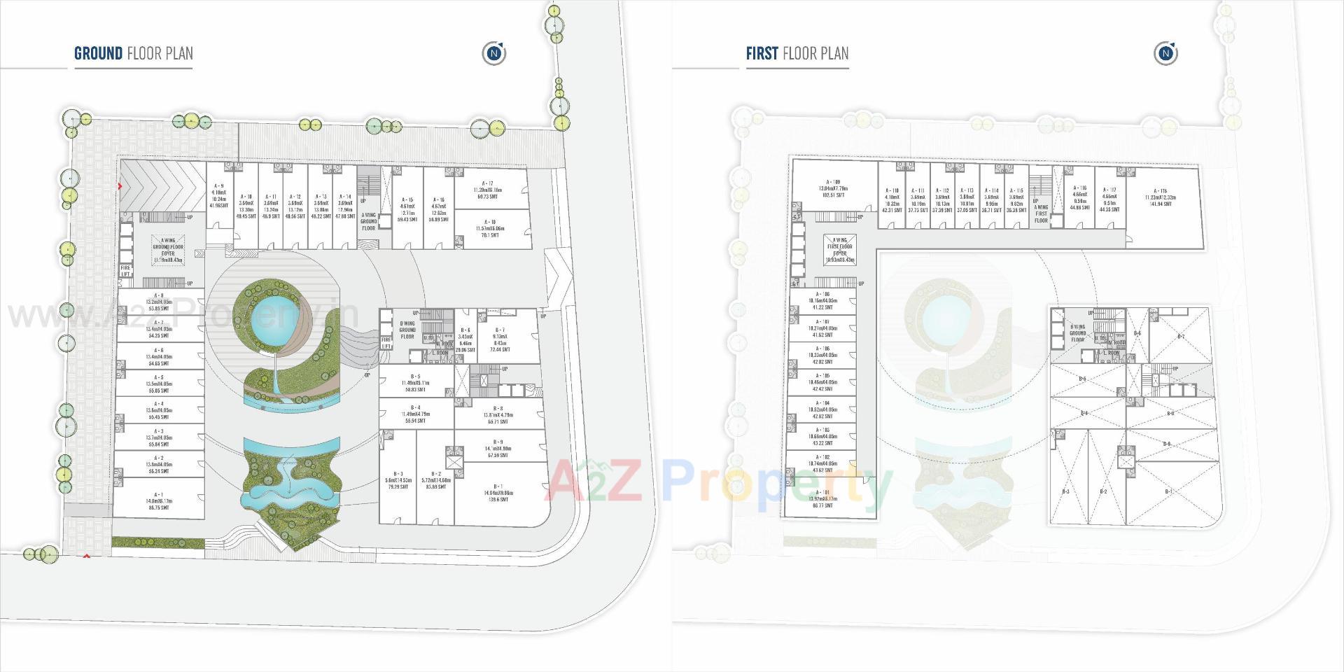 Layout of real estate project Vihaan located at Tarapur, Gandhinagar, Gujarat