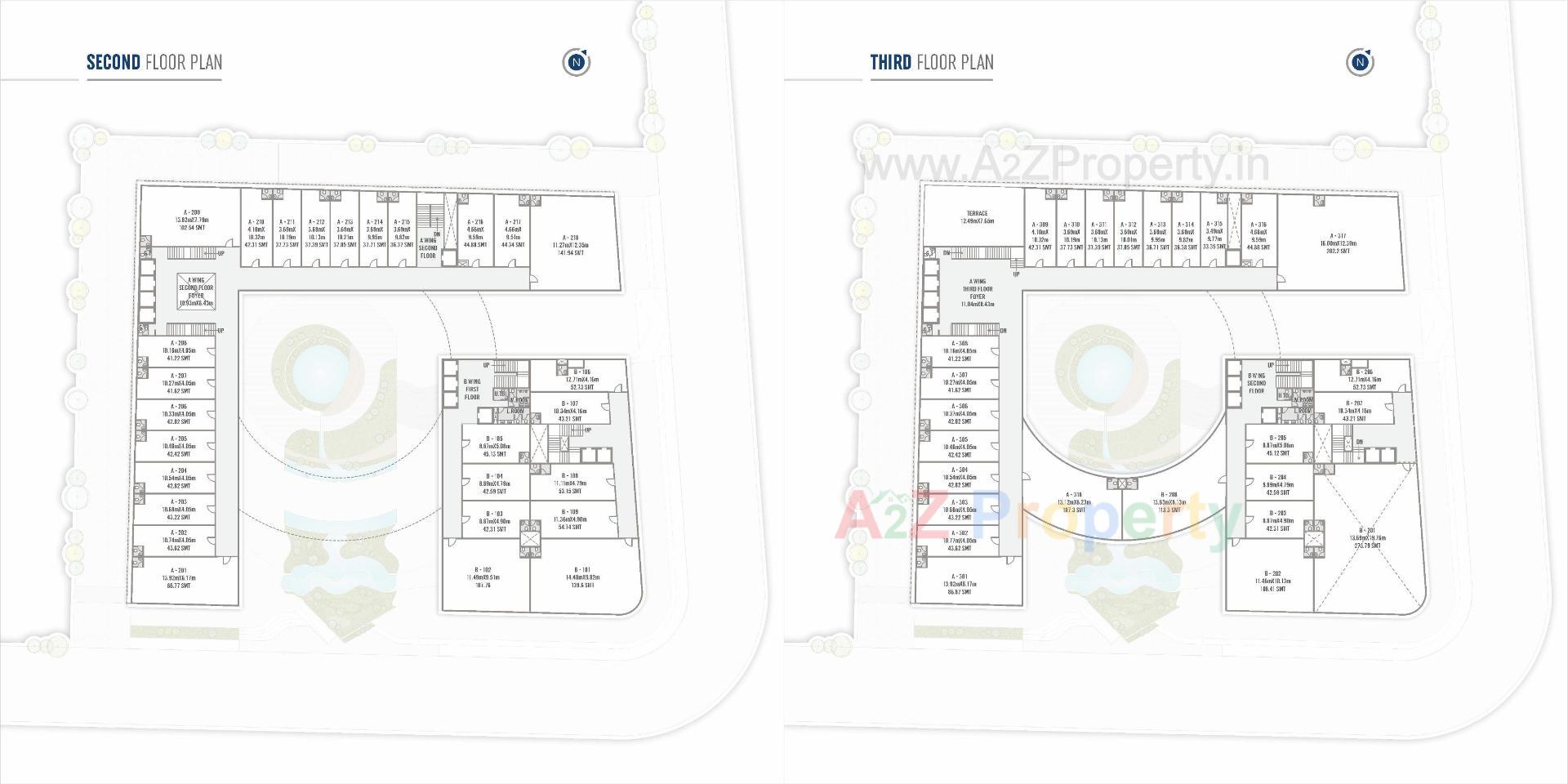 Layout of real estate project Vihaan located at Tarapur, Gandhinagar, Gujarat