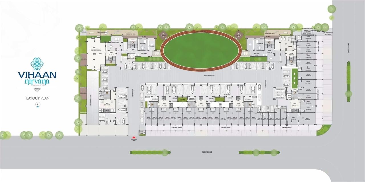 Layout of real estate project Vihaan Nirvana located at Tarapur, Gandhinagar, Gujarat